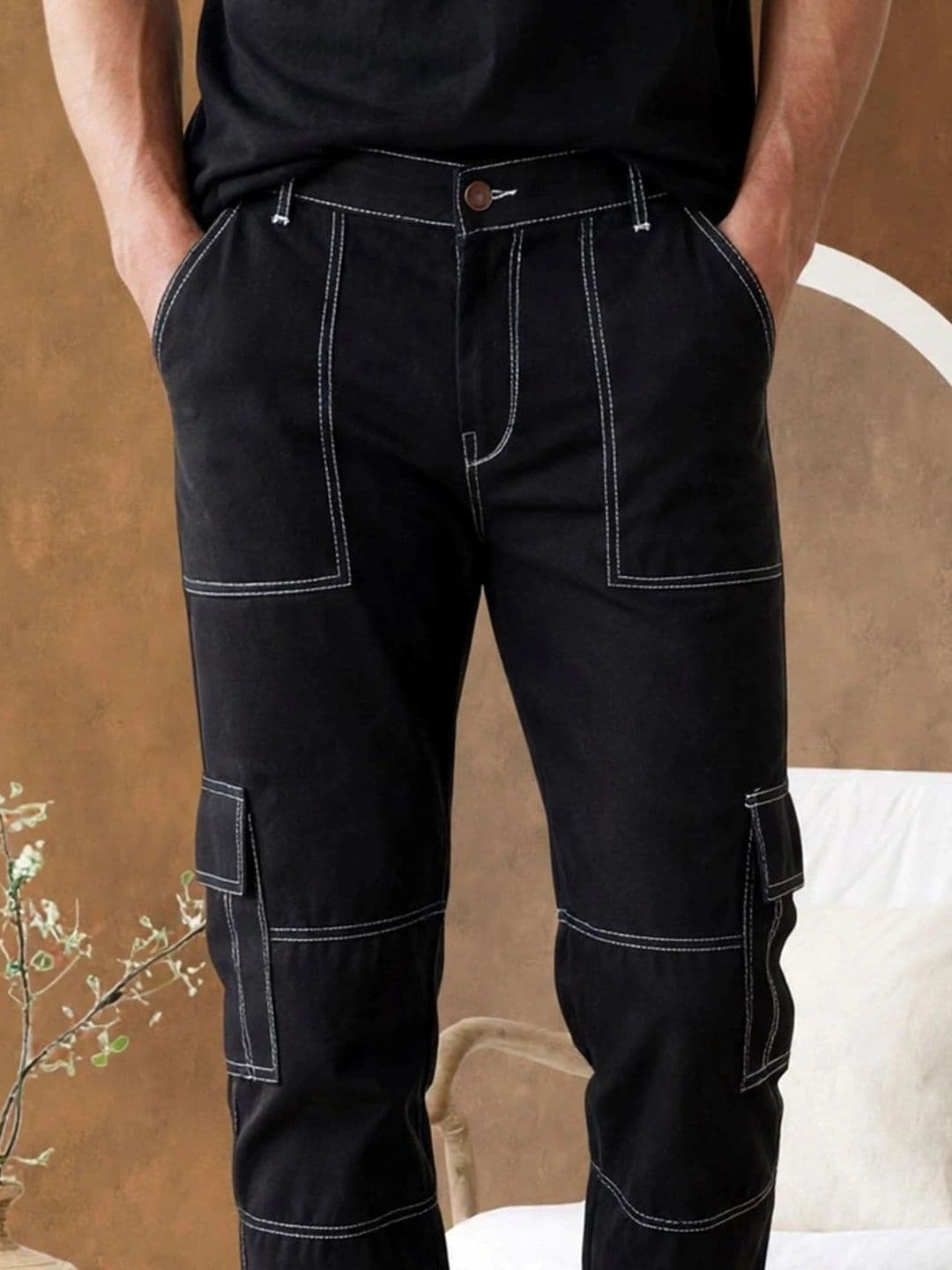 FLARING Men Classic Regular Fit Mid-Rise Stretchable Jeans thumbnail 3