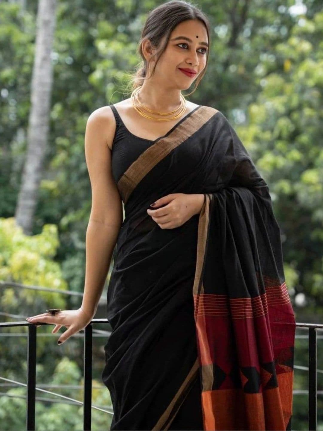 KALINI Woven Design Silk Blend Heavy Work Kanjeevaram Saree - view 1