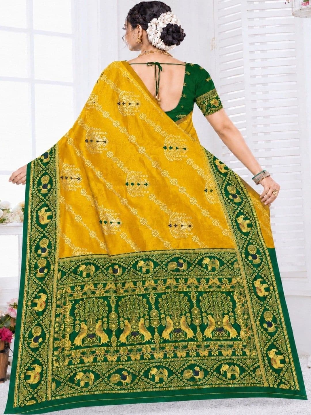 Dimaxi Vastra Woven Design Zari Silk Blend Kota Saree thumbnail 6