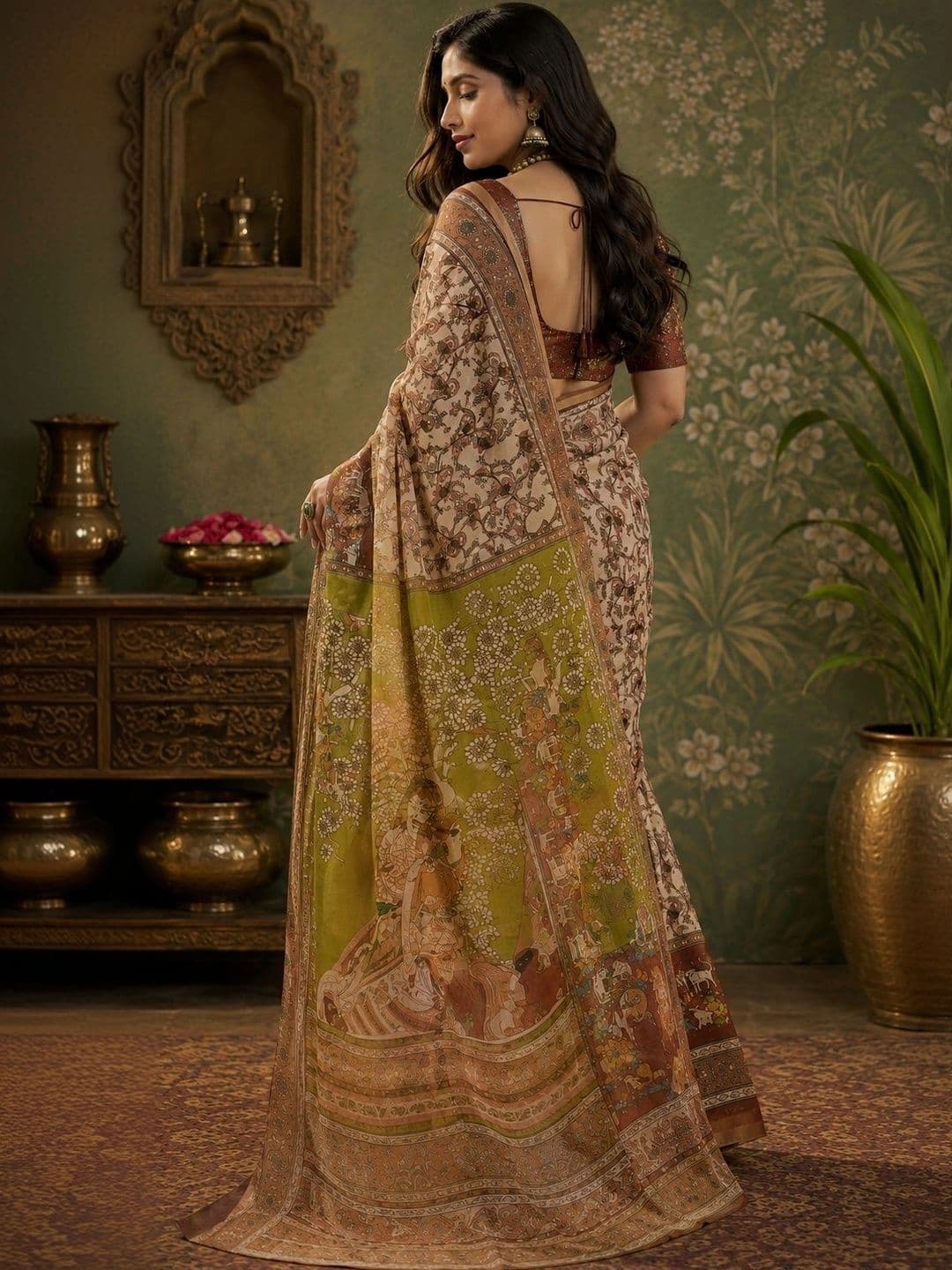 BORAD FASHION Warli Designer Chanderi Saree thumbnail 4