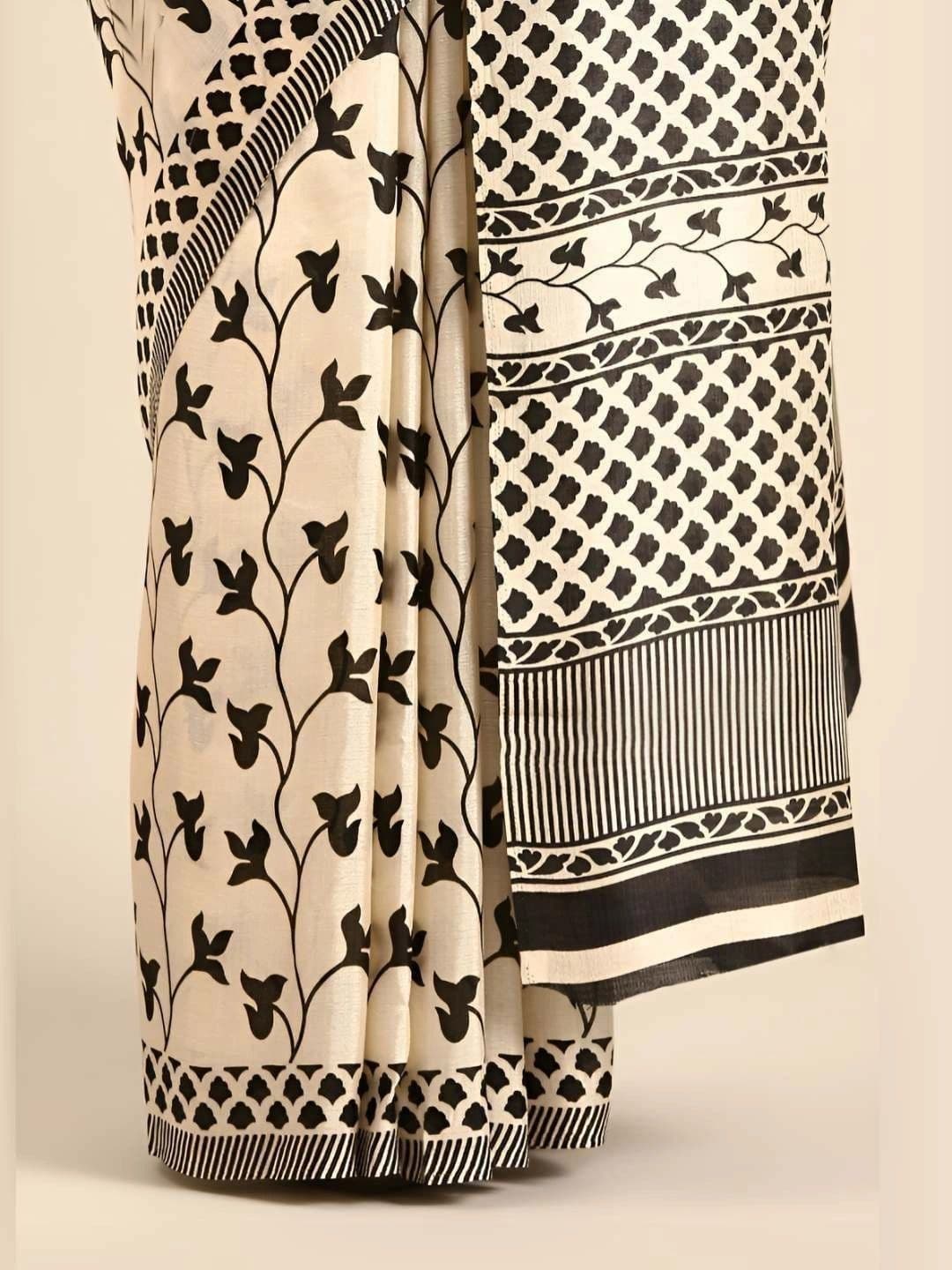 Taashi Floral Tussar Saree thumbnail 6