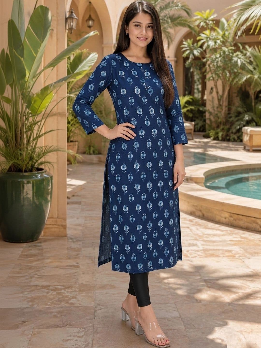 Aaradhya Fashion Floral Printed Pure Cotton Blend Kurti thumbnail 5