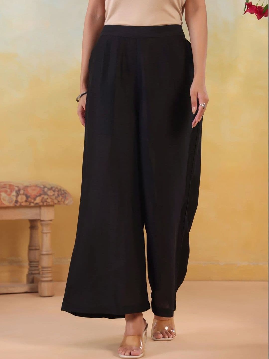 JAIPUR KURTI LUXE Women Knitted Ethnic Palazzos thumbnail 5