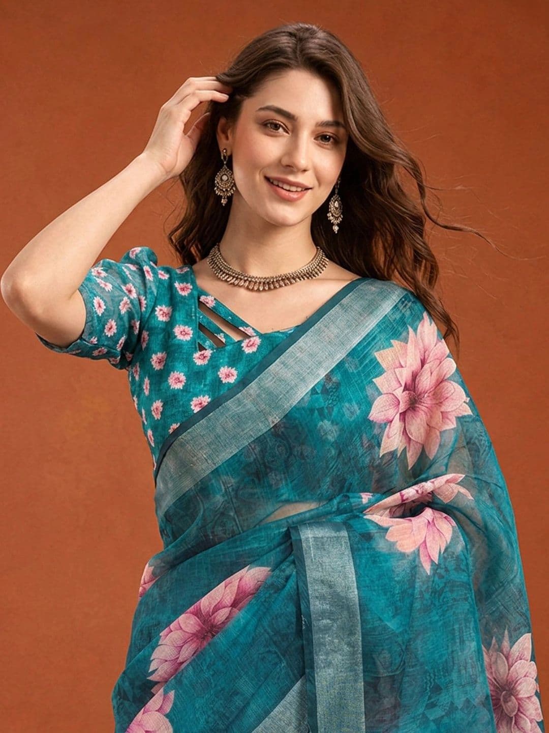 Suha Silk Cotton Saree thumbnail 5