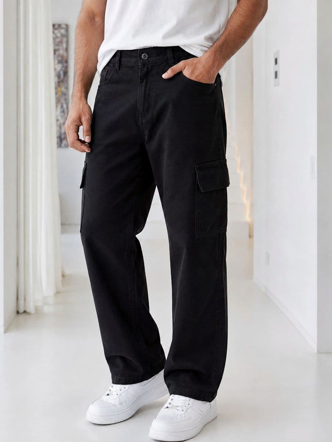 FLARING Men Classic Relaxed Fit Mid-Rise Stretchable Jeans - view 1