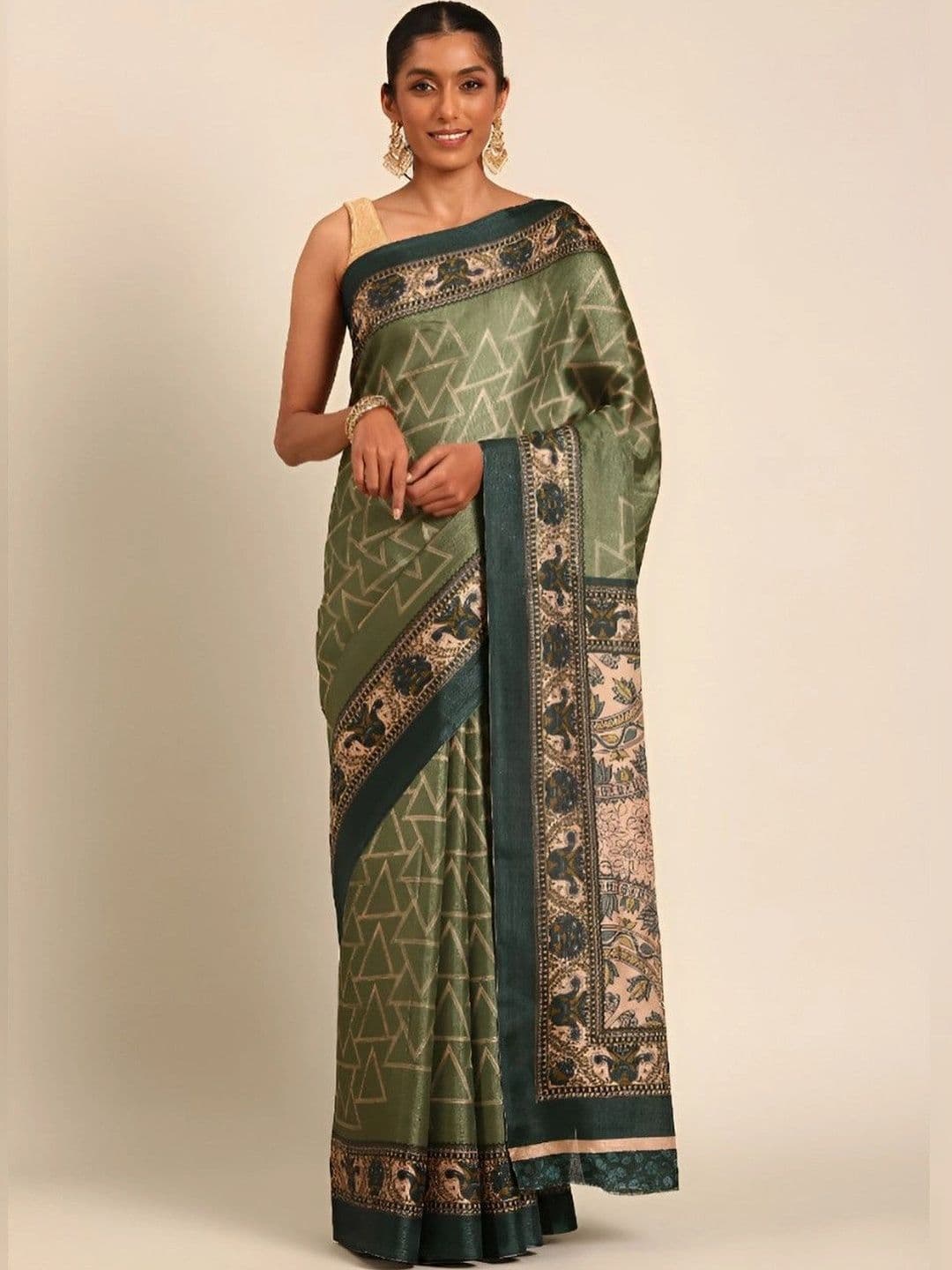 Taashi Tussar Saree thumbnail 7