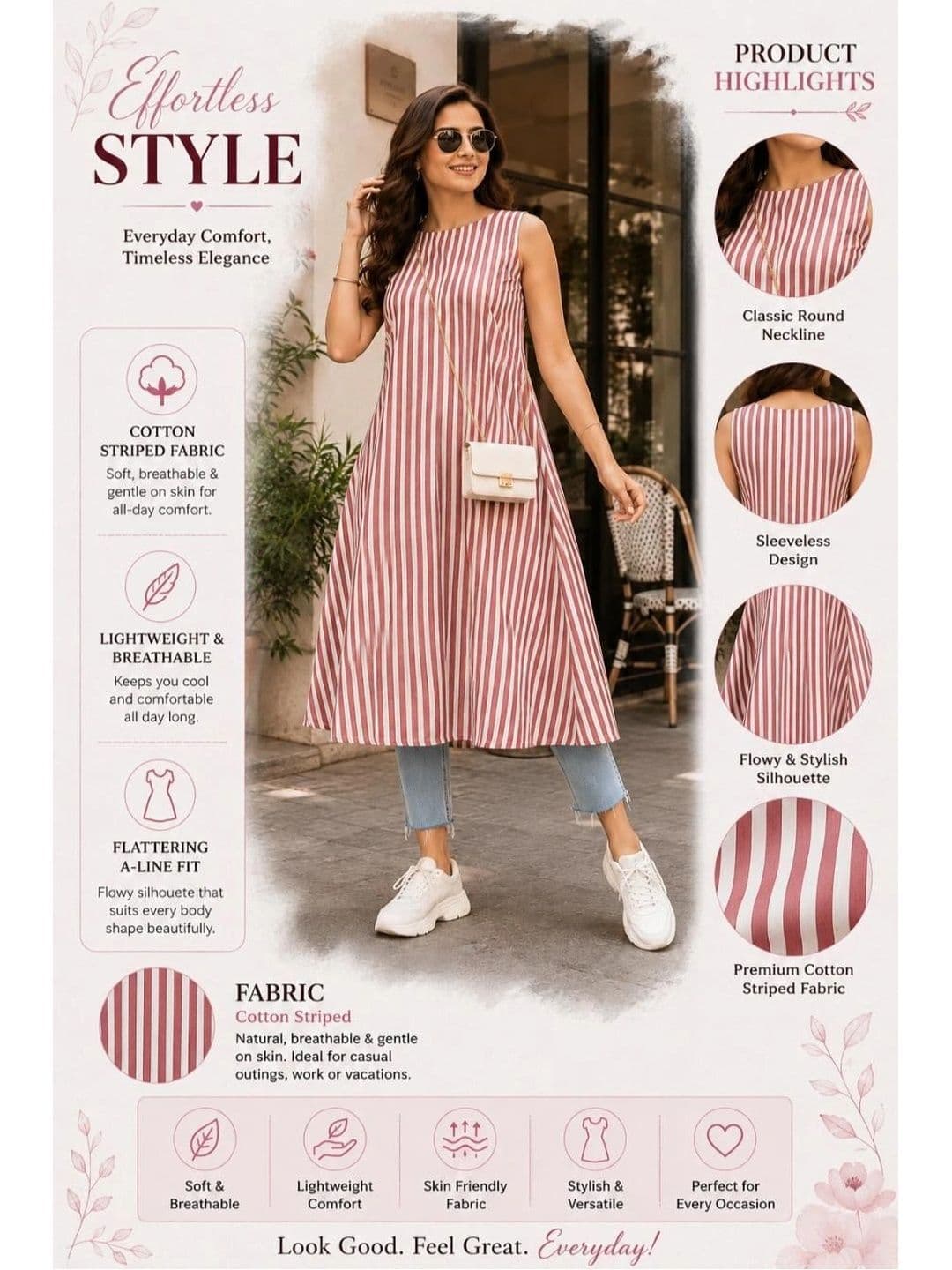 BEEGET FASHION Printed Pure Cotton Kurti thumbnail 2