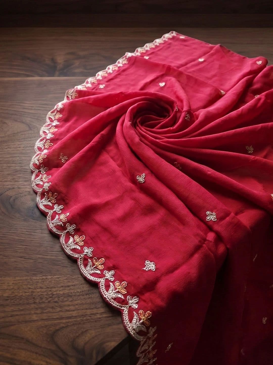 Meena Bazaar Women Ethnic Motifs Embroidered Kurta with Trousers & Dupatta thumbnail 4