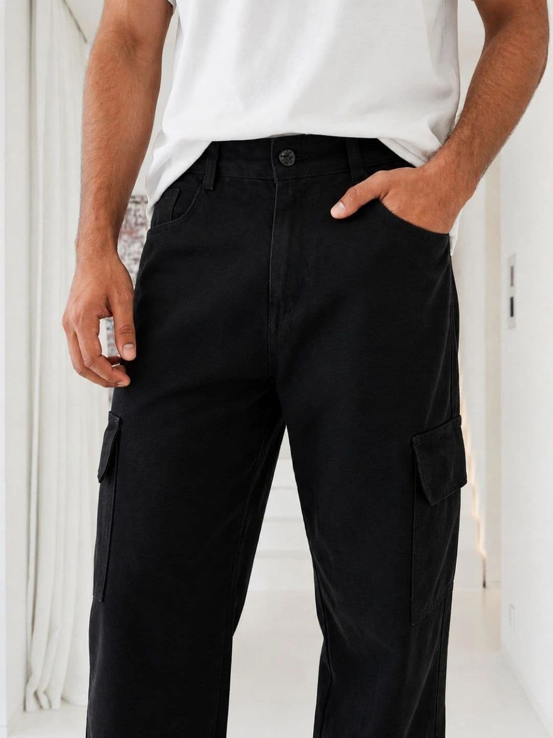 jeancherry Men Classic Relaxed Fit Mid-Rise Stretchable Jeans thumbnail 3