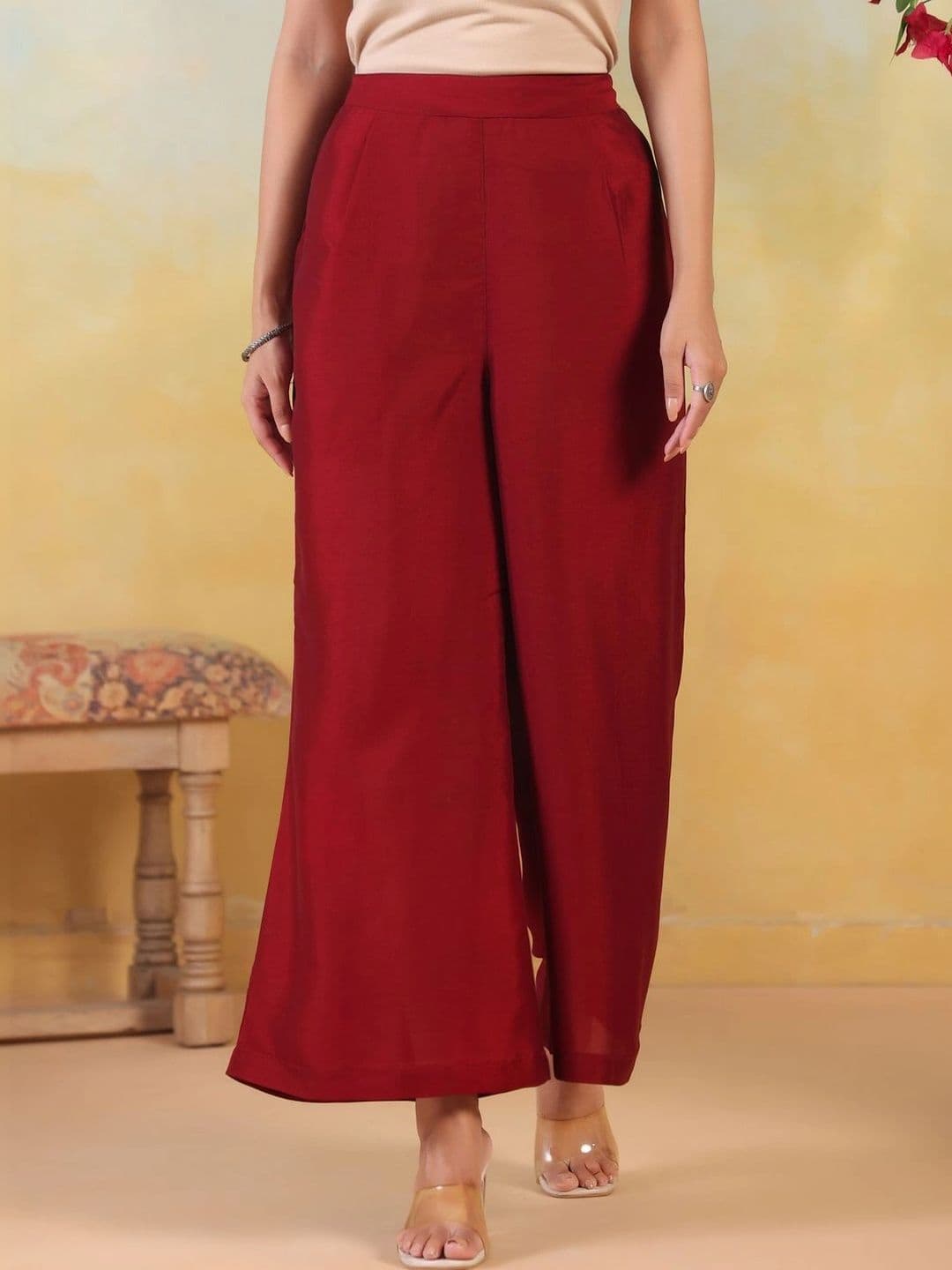 JAIPUR KURTI LUXE Women Knitted Ethnic Palazzos - view 1