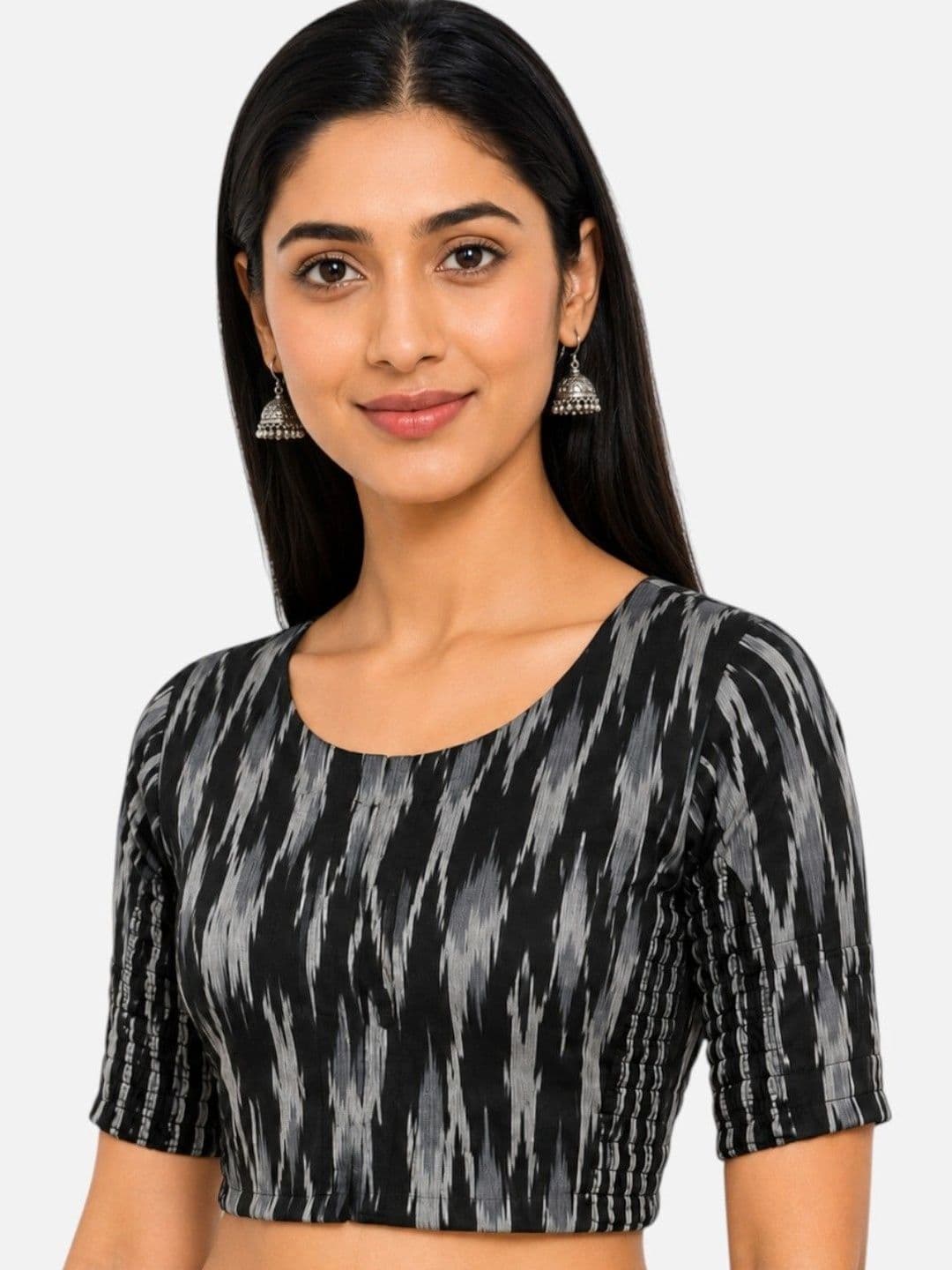 Biyu Cotton Printed Saree Blouse thumbnail 2