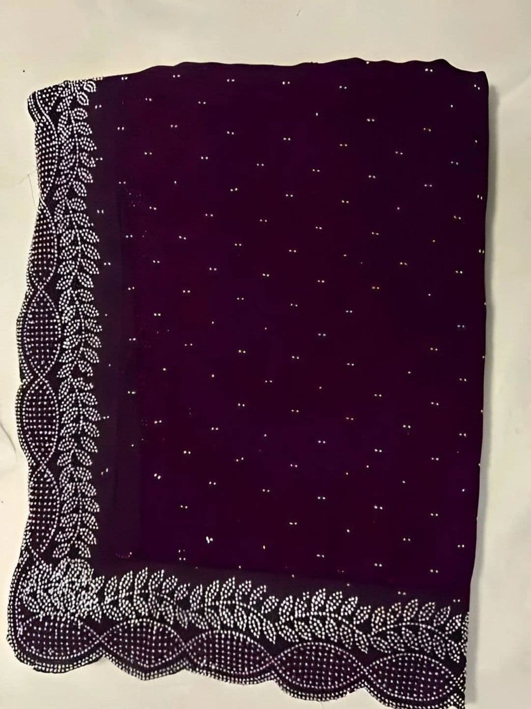 RENBRIZA Embroidered Poly Georgette Saree thumbnail 2