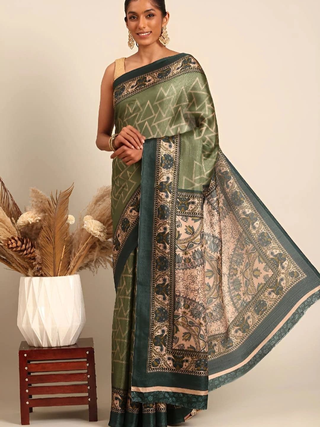 Taashi Tussar Saree thumbnail 4