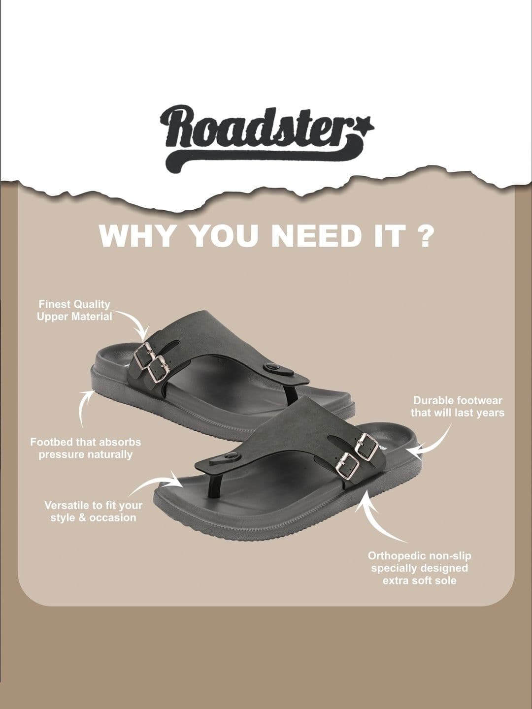 Roadster Men Thong Flip-Flops thumbnail 5