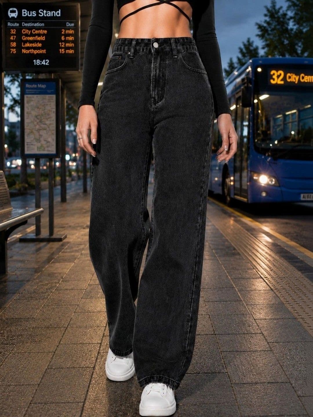 DENIMLOOK Women Flared High-Rise Jeans thumbnail 2