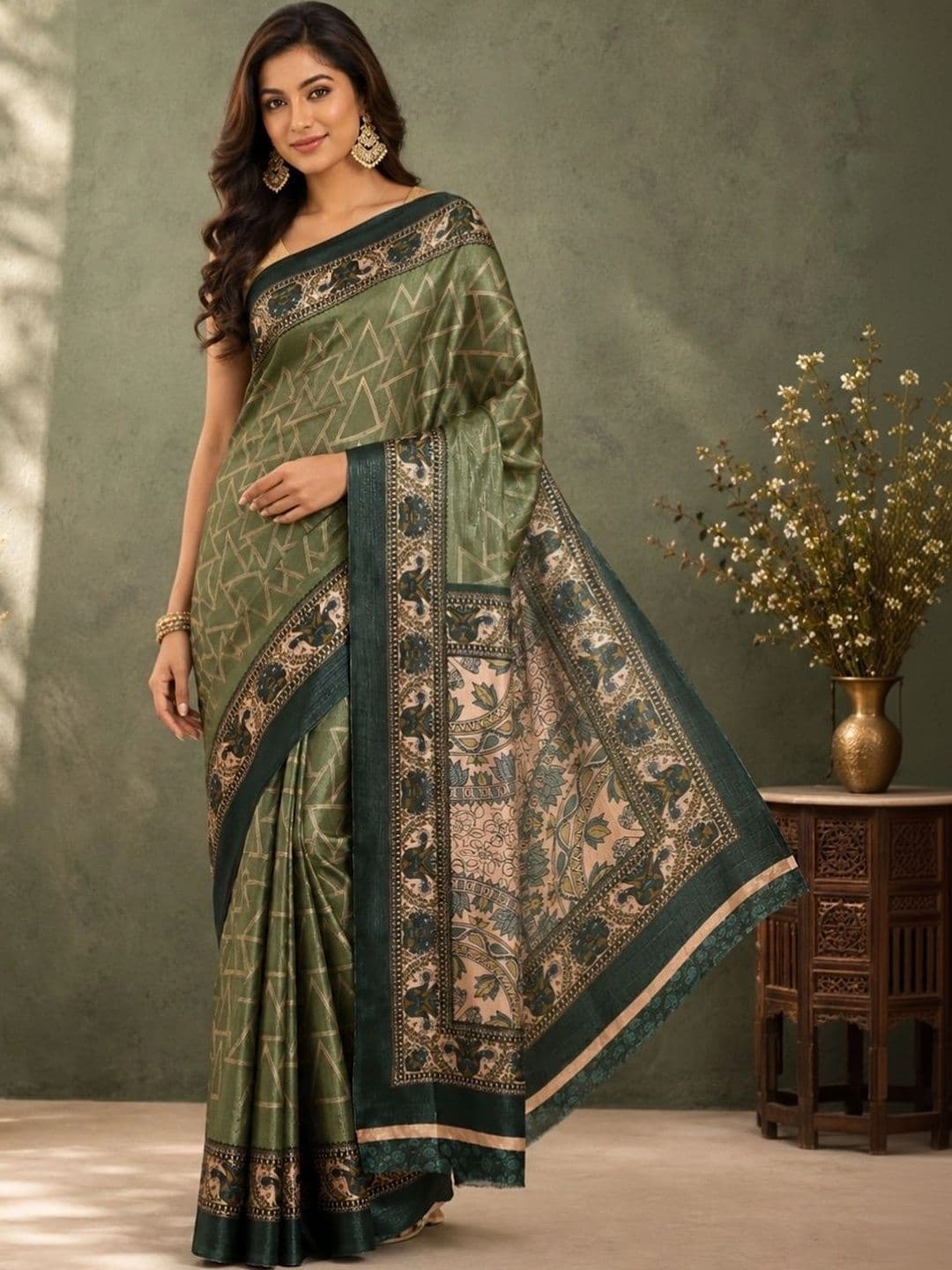 Taashi Tussar Saree - view 1