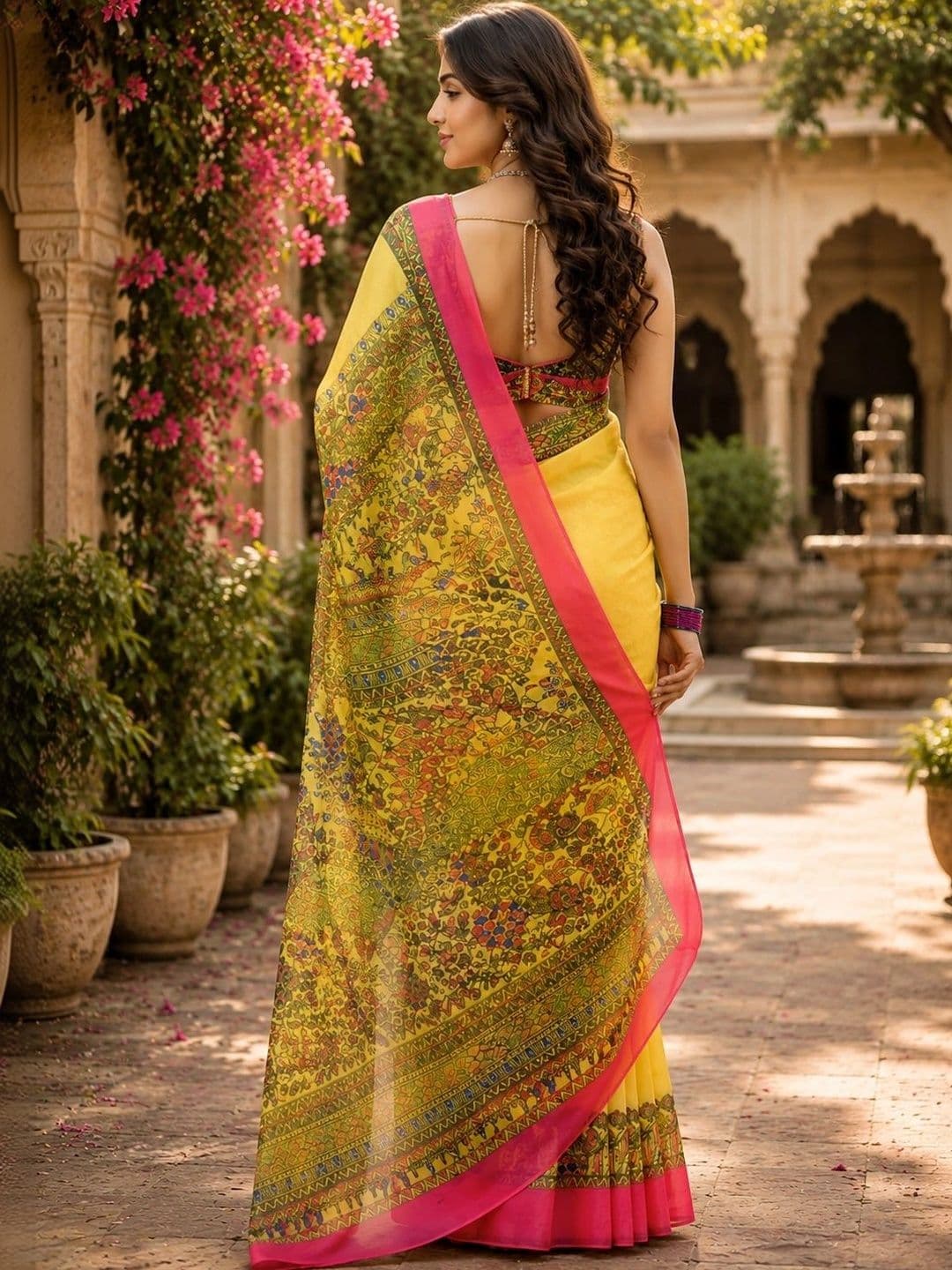 BORAD FASHION Kalamkari Designer Chanderi Saree thumbnail 2