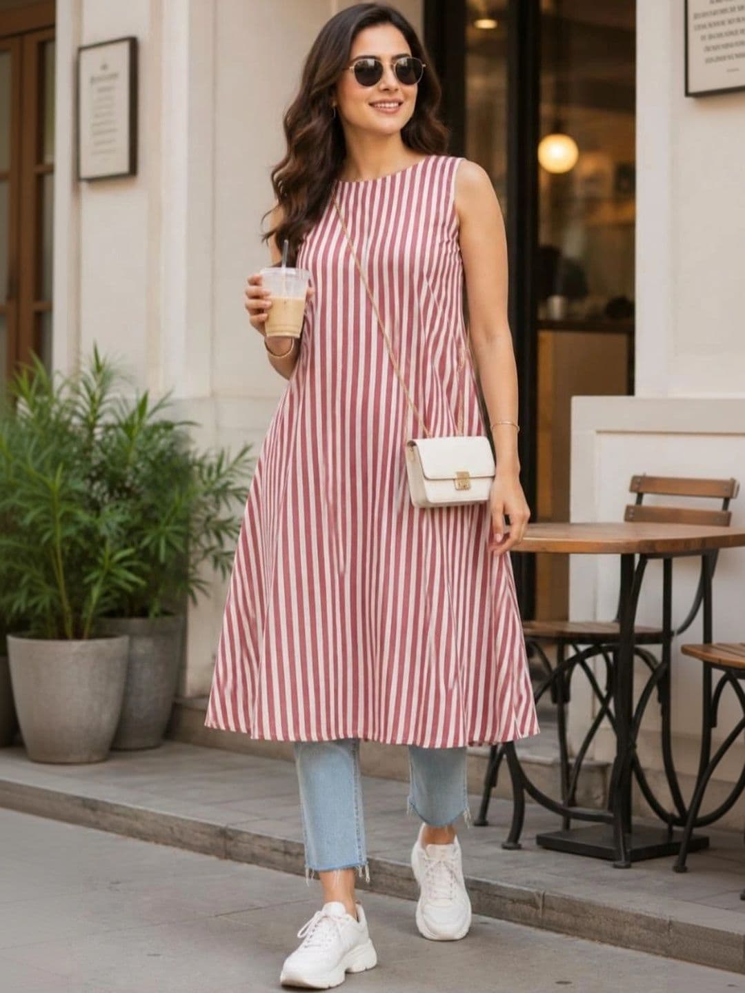 BEEGET FASHION Printed Pure Cotton Kurti - view 1