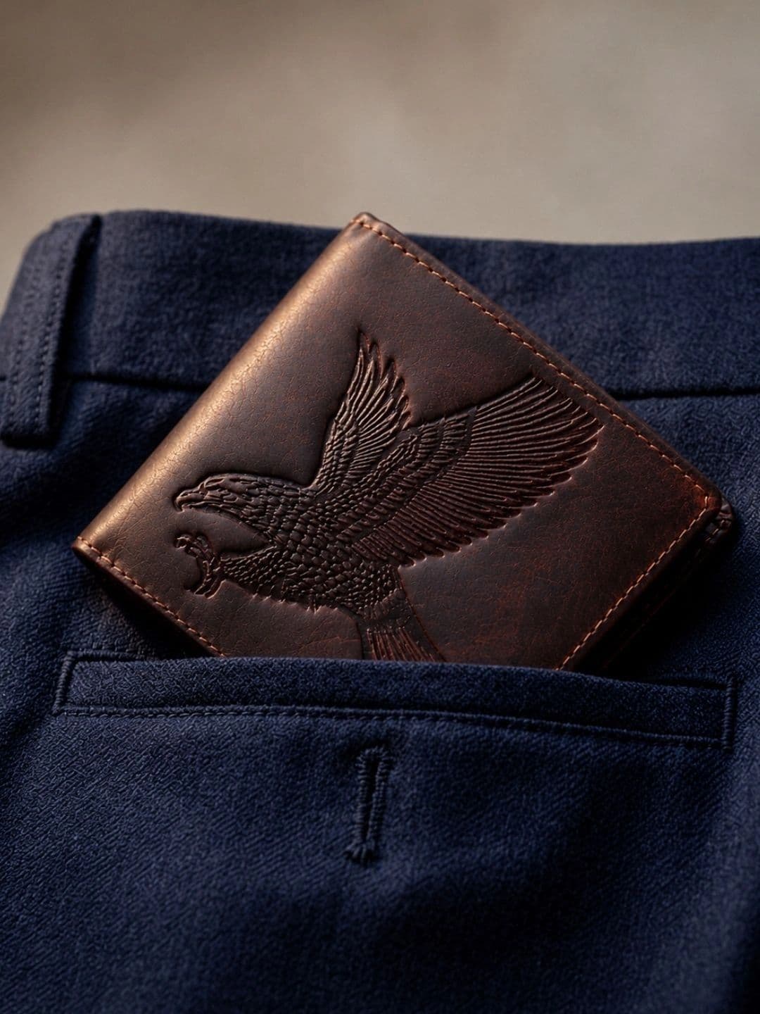 OAKLYN Men Printed Leather Two Fold Wallet thumbnail 4