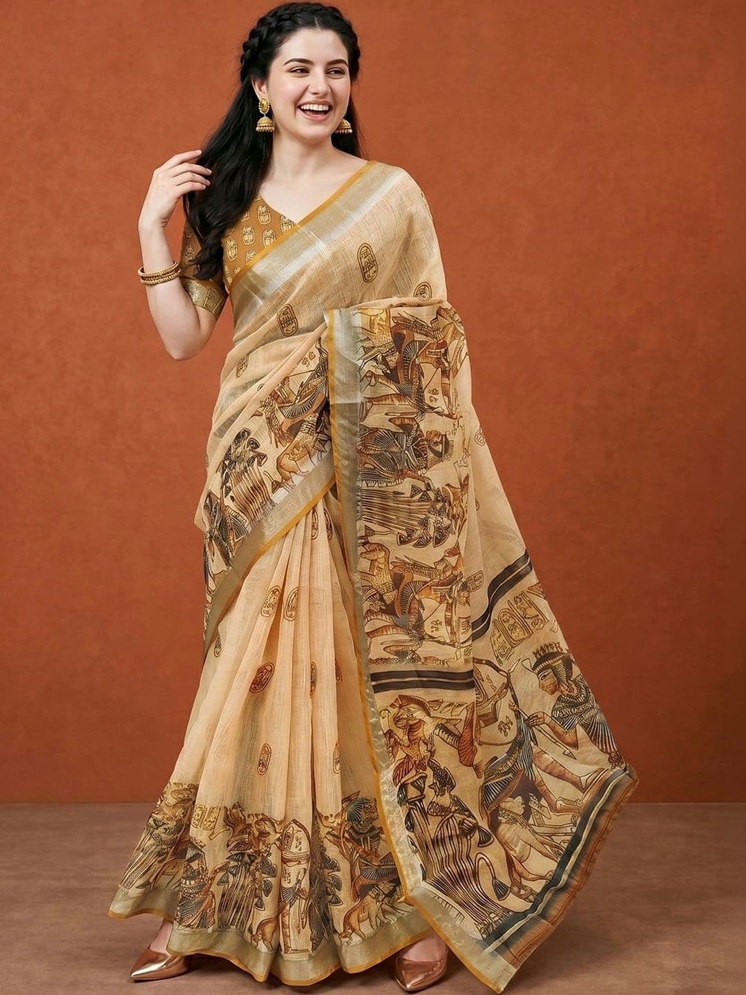 Suha Silk Blend Saree thumbnail 4