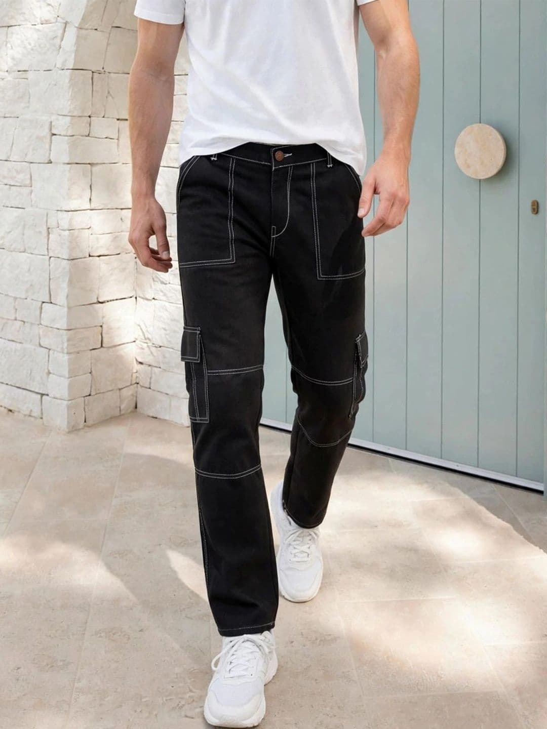 FLARING Men Classic Regular Fit Mid-Rise Stretchable Jeans - view 1