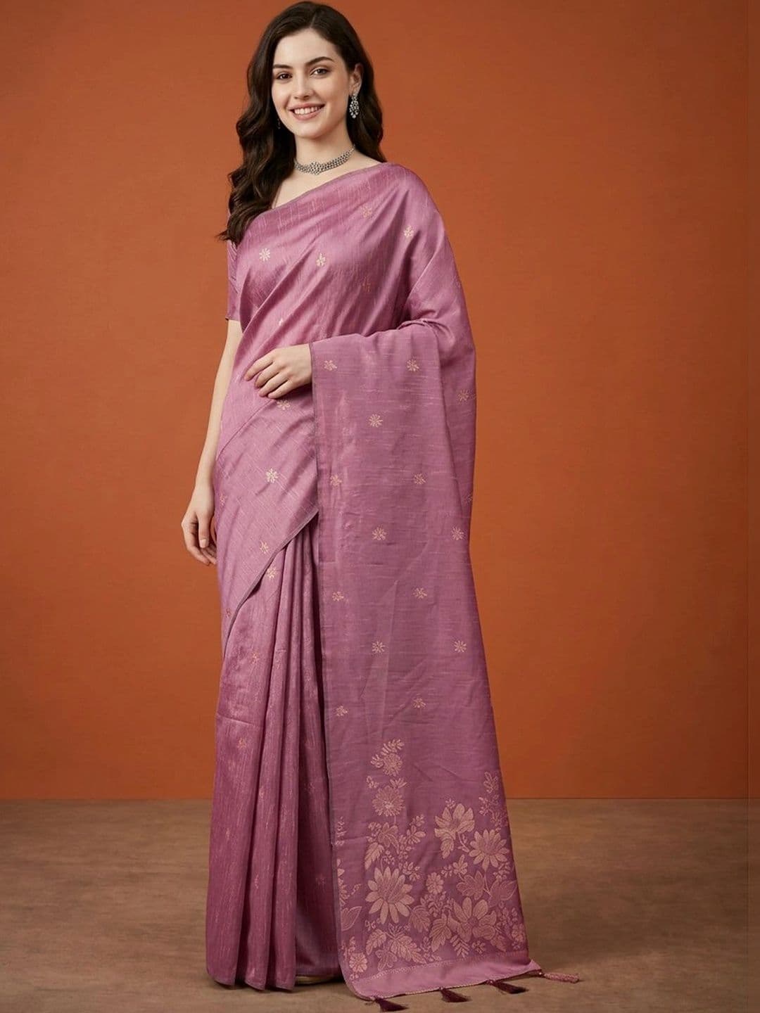 Suha Embroidered Silk Cotton Saree thumbnail 7