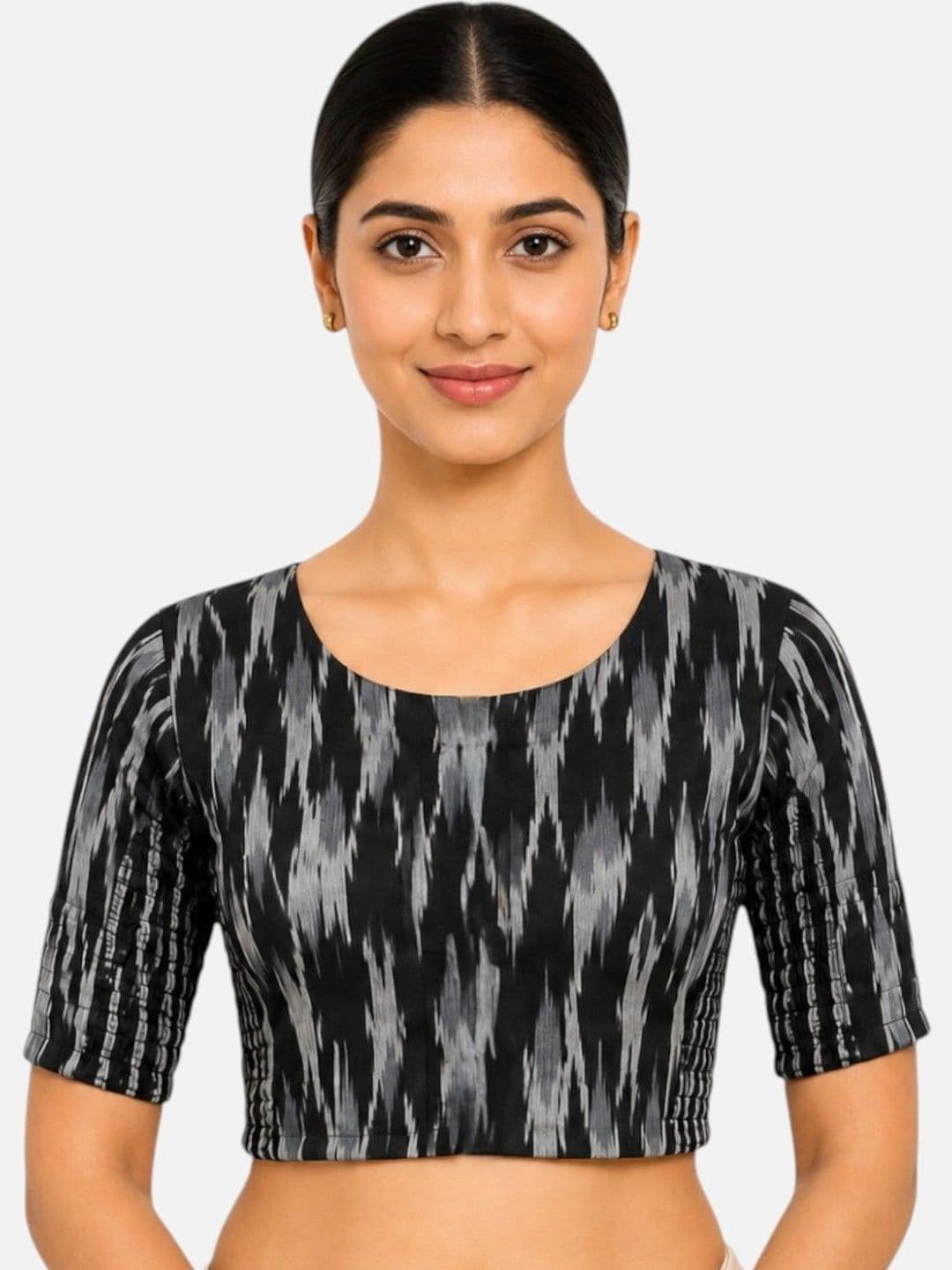 Biyu Cotton Printed Saree Blouse - view 1