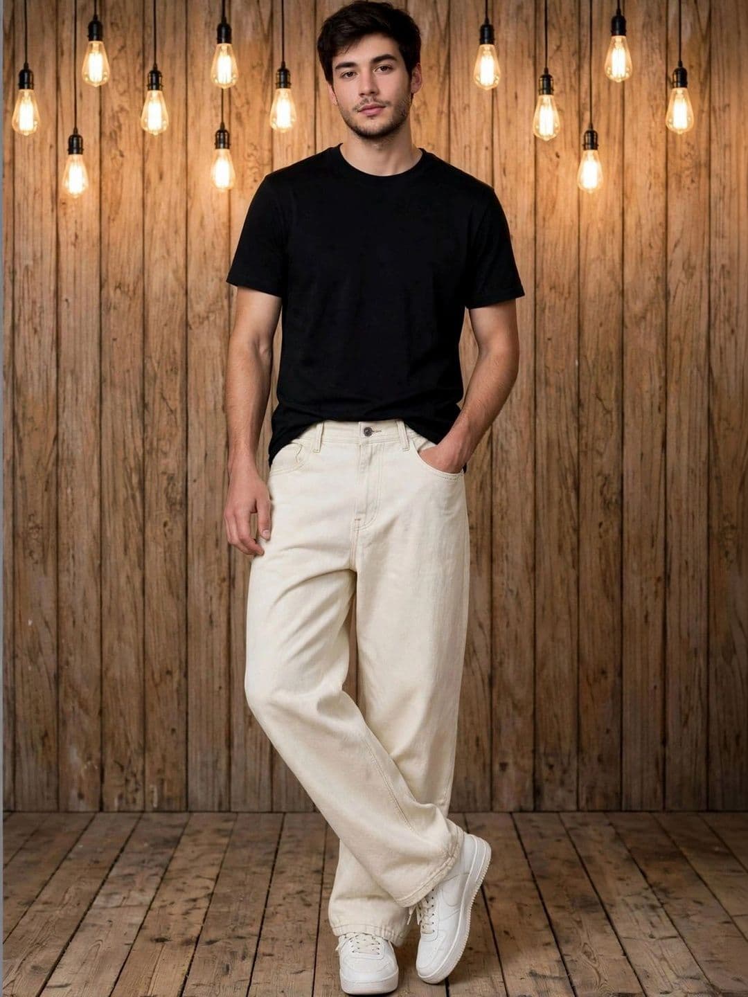 LINARIA Men Classic Regular Fit Mid-Rise Stretchable Jeans thumbnail 6