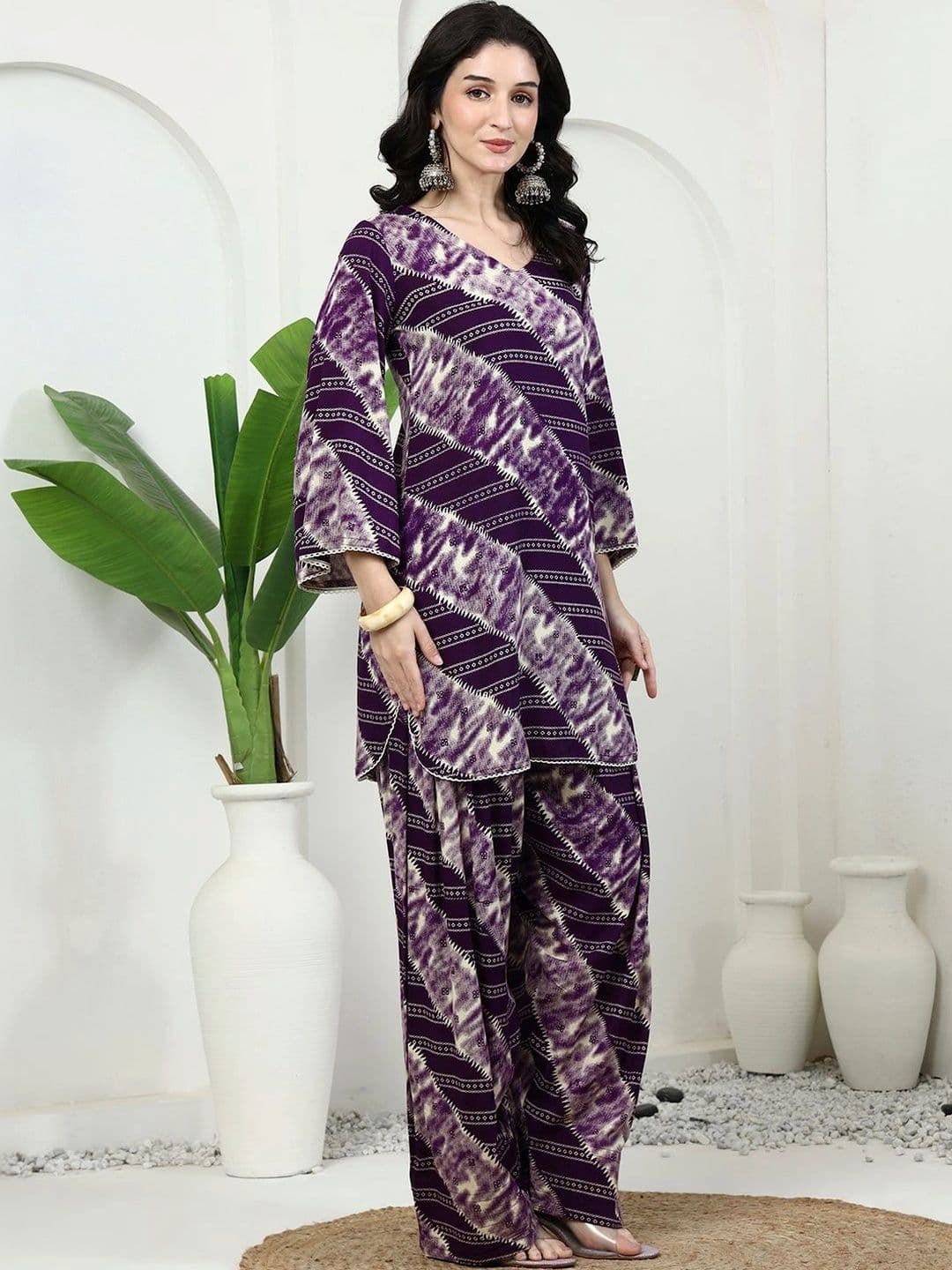 KALINI Women Printed Regular Kurta with Farshi salwar thumbnail 5