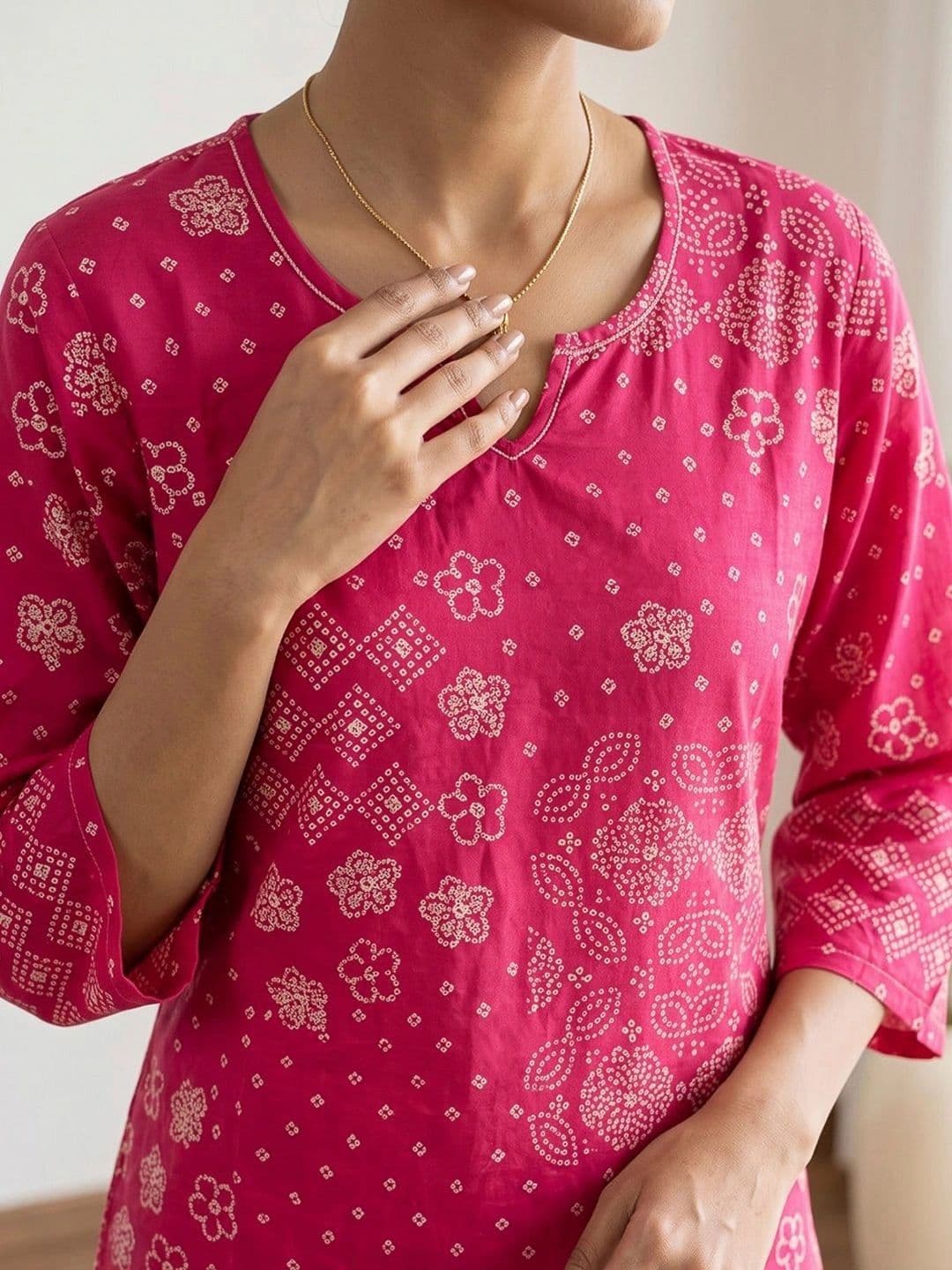 Meena Bazaar Women Ethnic Motifs Printed Regular Kurta with Trousers thumbnail 5