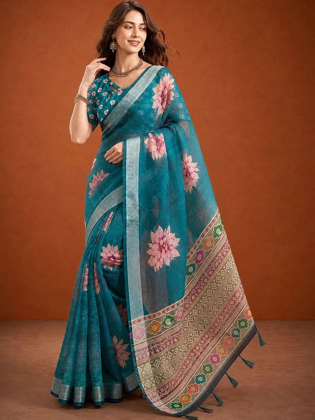 Suha Silk Cotton Saree - view 1