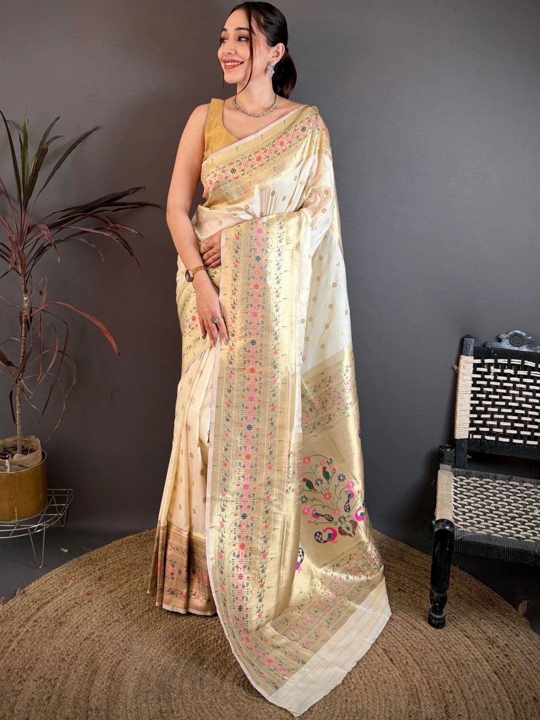Royal Rajgharana Saree women  Woven Design Zari Art Silk Handloom Paithani Sarees - view 1