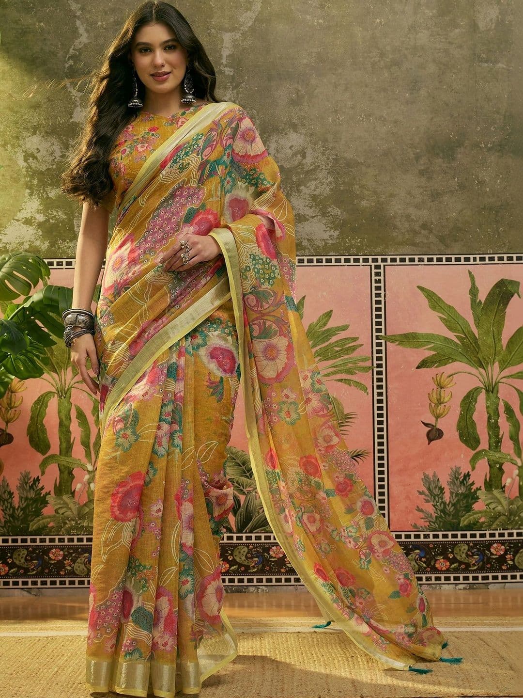 Suha Floral Saree - view 1