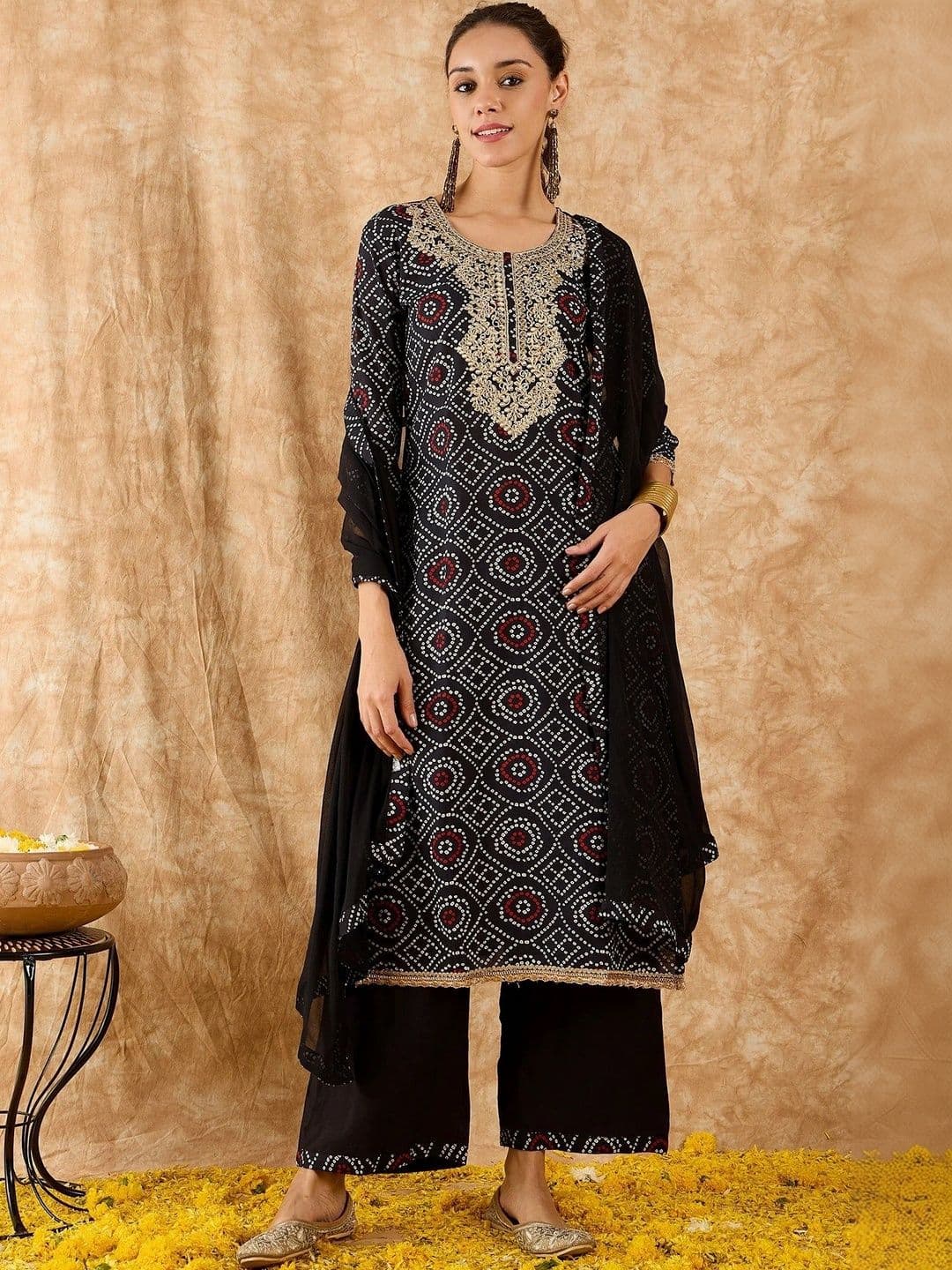 Anouk Women Ethnic Motifs Printed Regular Kurta with Palazzos & With Dupatta - view 1