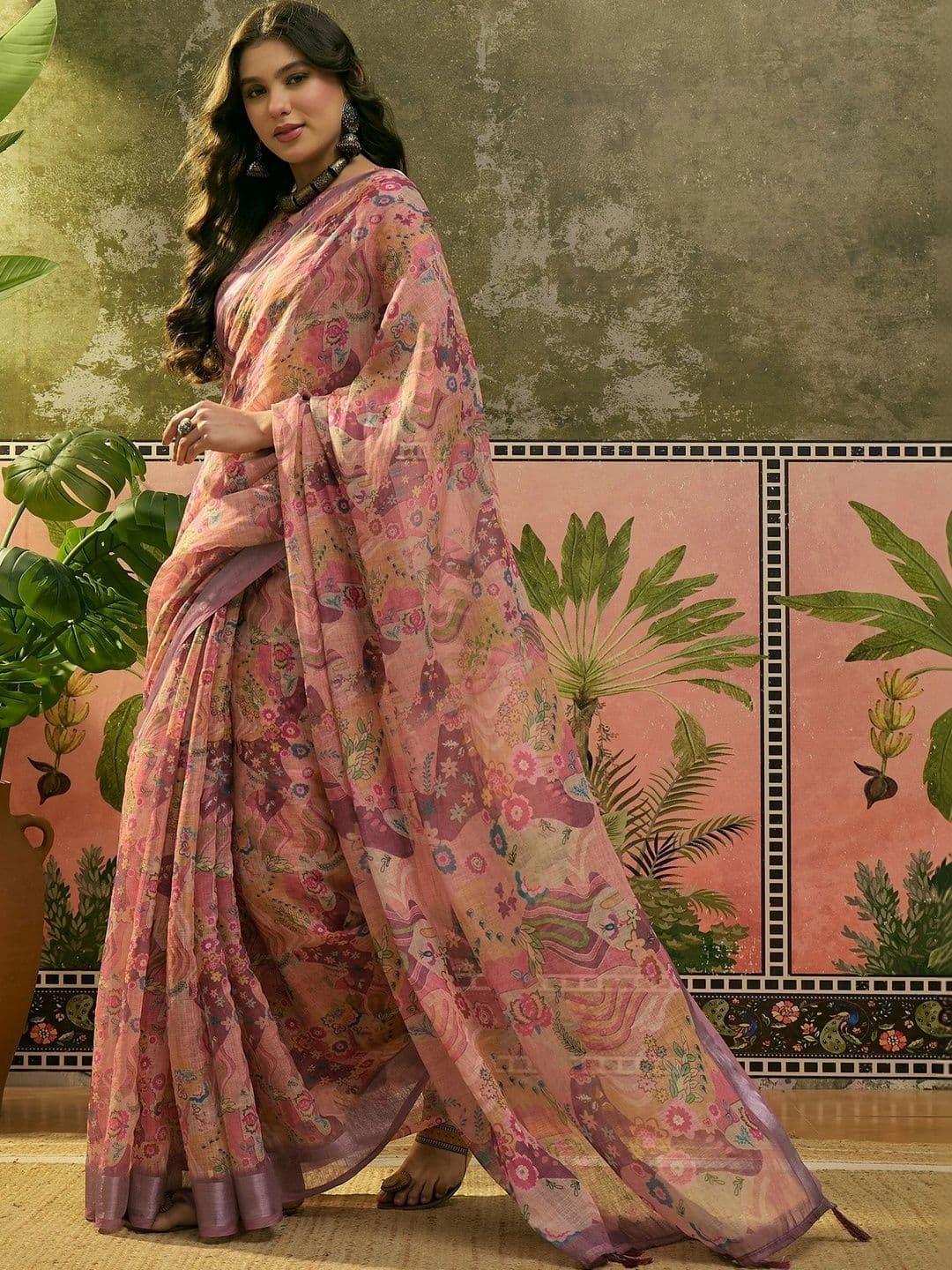 Suha Floral Saree thumbnail 7