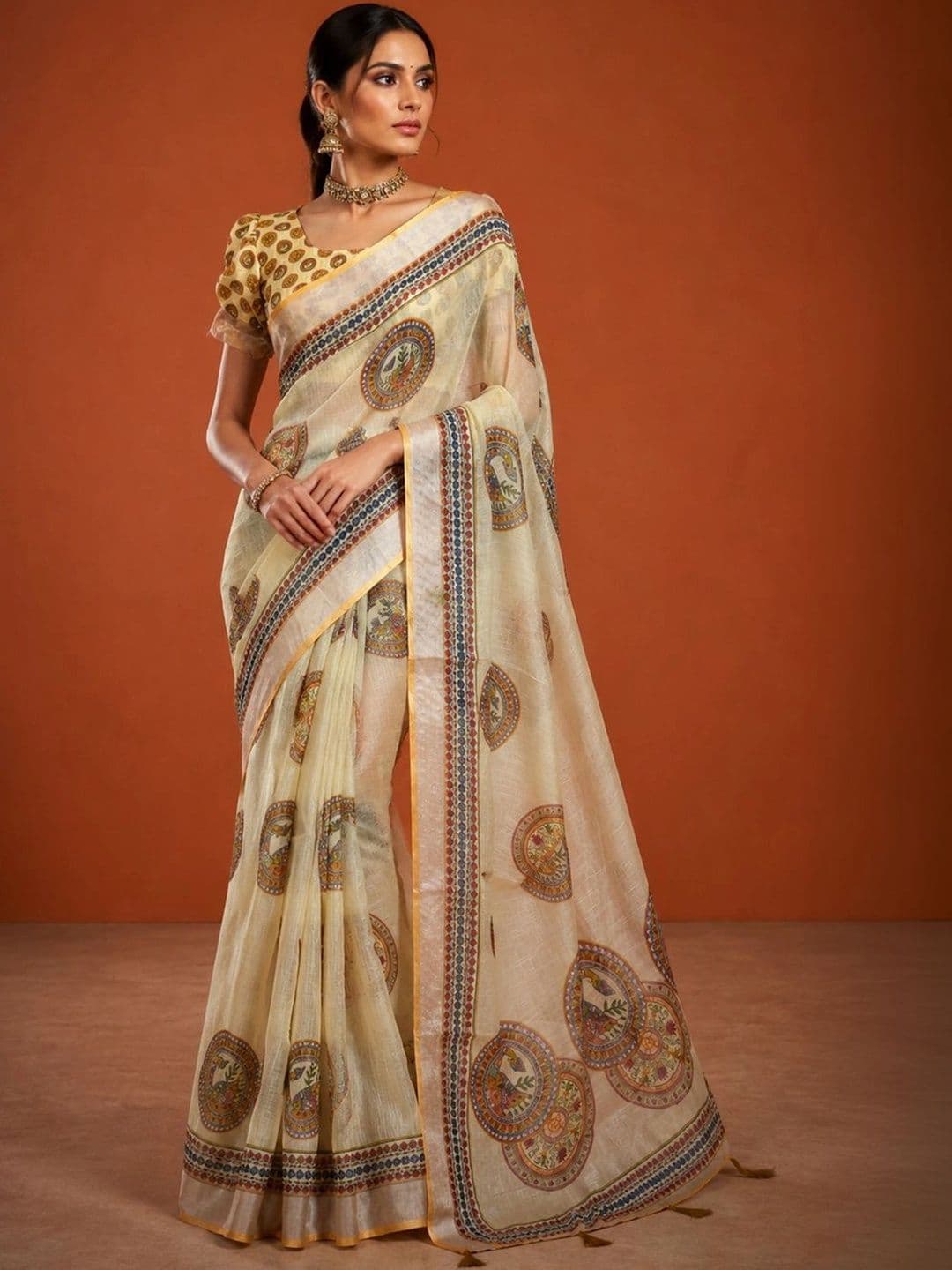 Suha Silk Blend Saree thumbnail 7