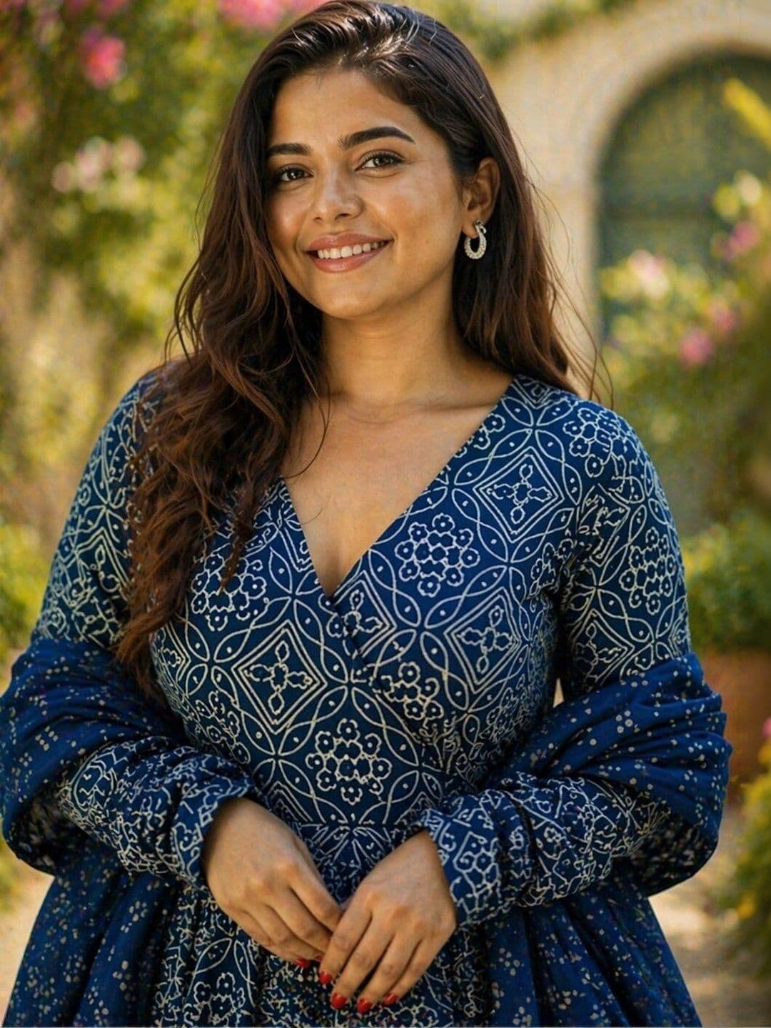 Chhipa Prints Women Ethnic Motifs Printed Angrakha Kurta with Palazzos & With Dupatta thumbnail 3
