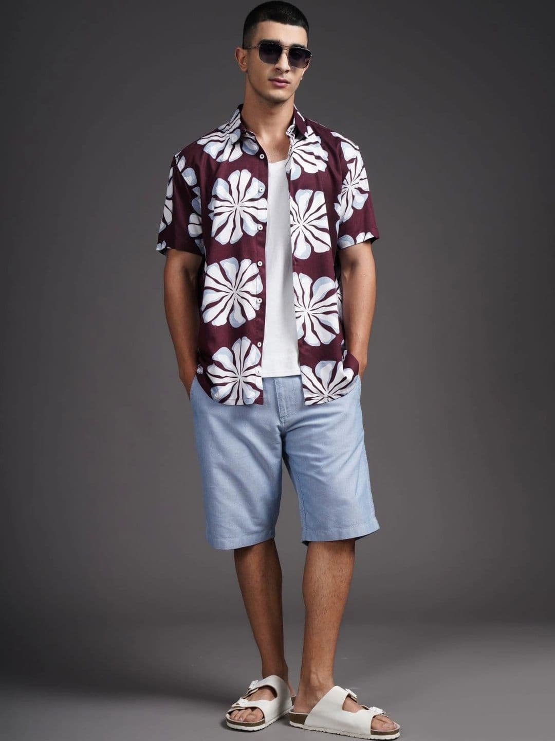 PAUL STREET Men Relaxed Floral Printed Casual Shirt thumbnail 7