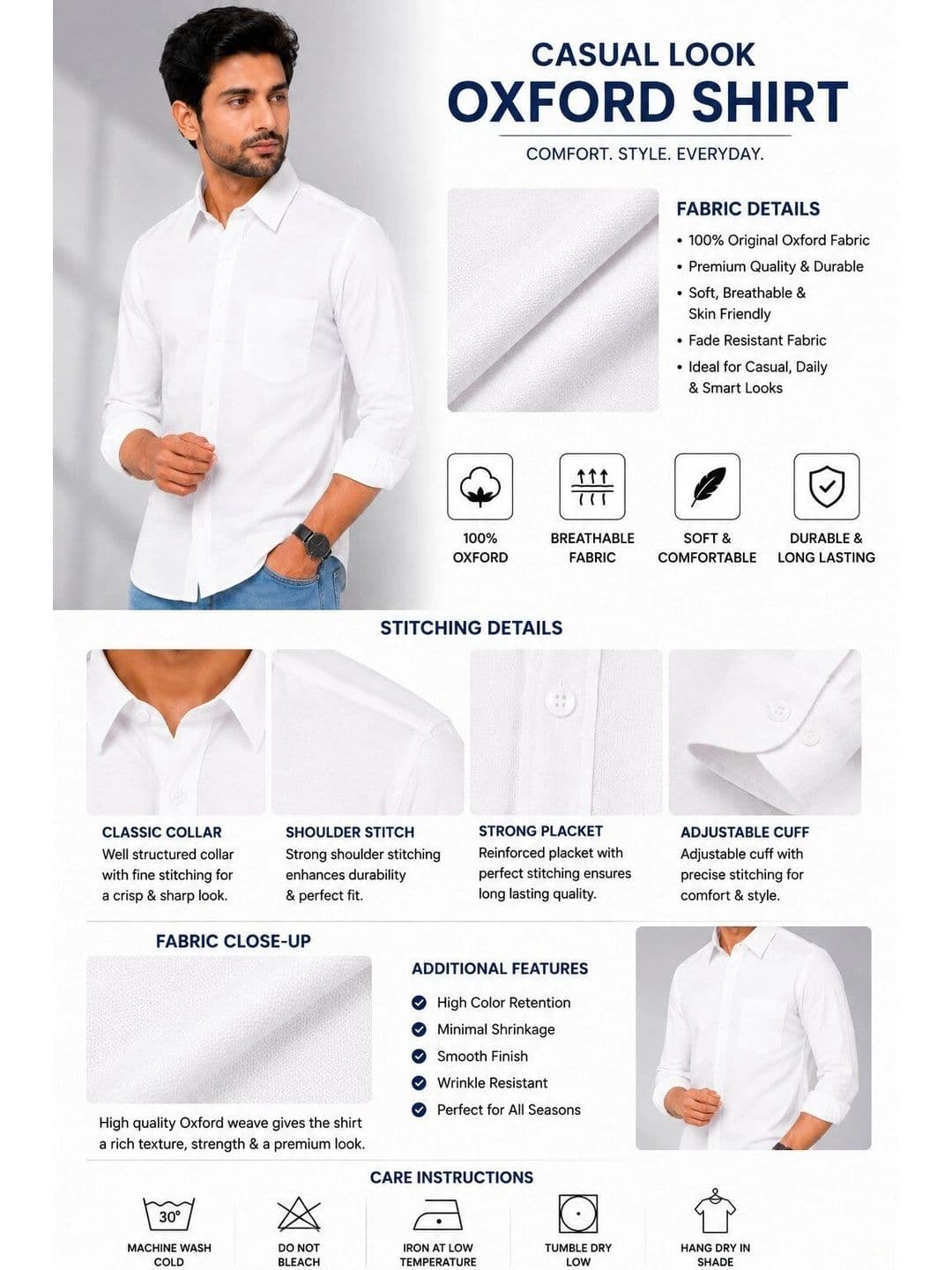The Dapperman Men Comfort Casual Shirt thumbnail 6