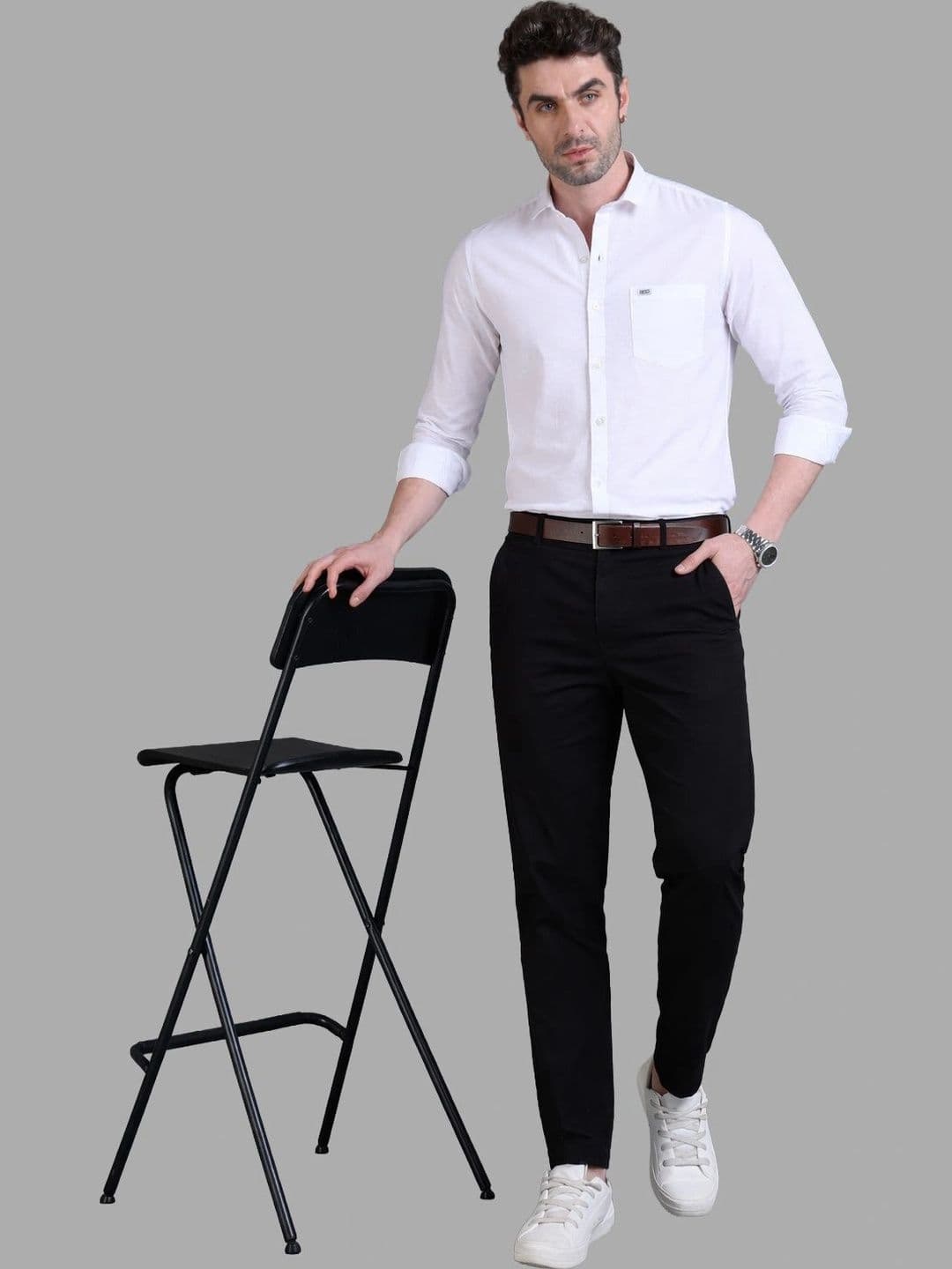 U.S. PITCHERS Men Modern Slim Fit Casual Shirt thumbnail 5