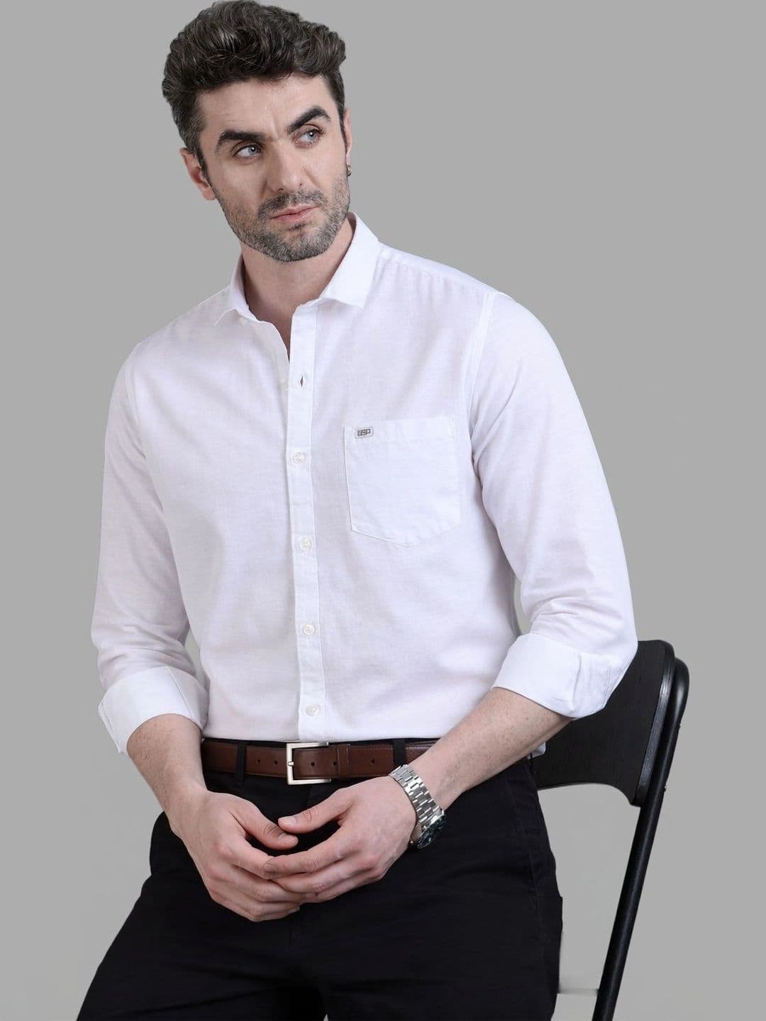 U.S. PITCHERS Men Modern Slim Fit Casual Shirt thumbnail 3