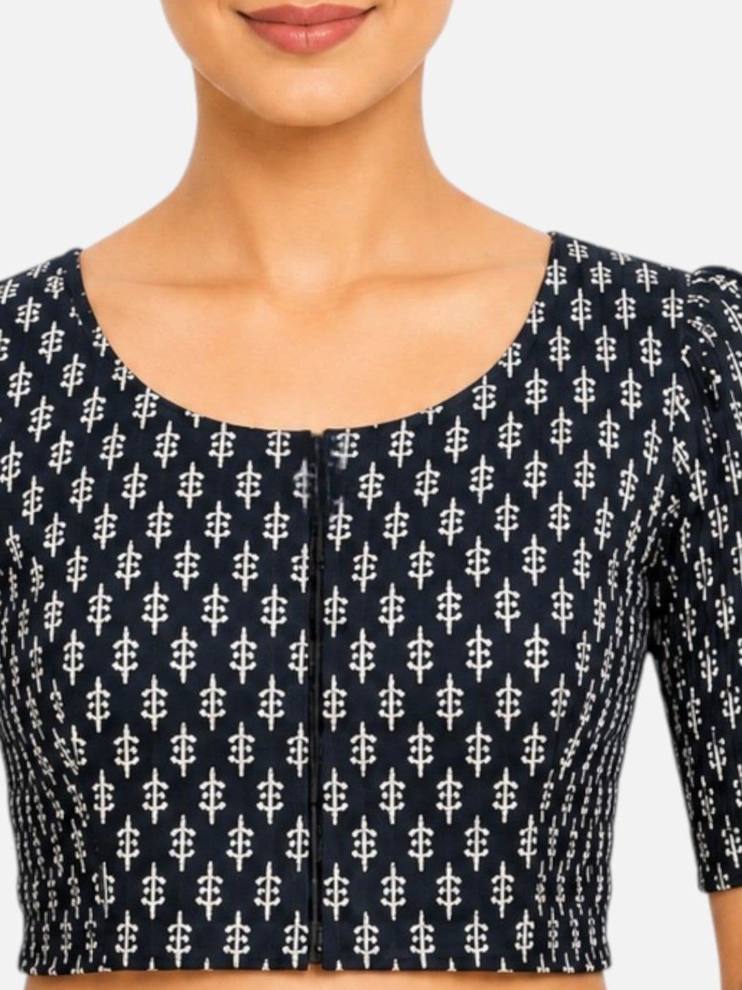 Biyu Cotton Printed Saree Blouse thumbnail 3