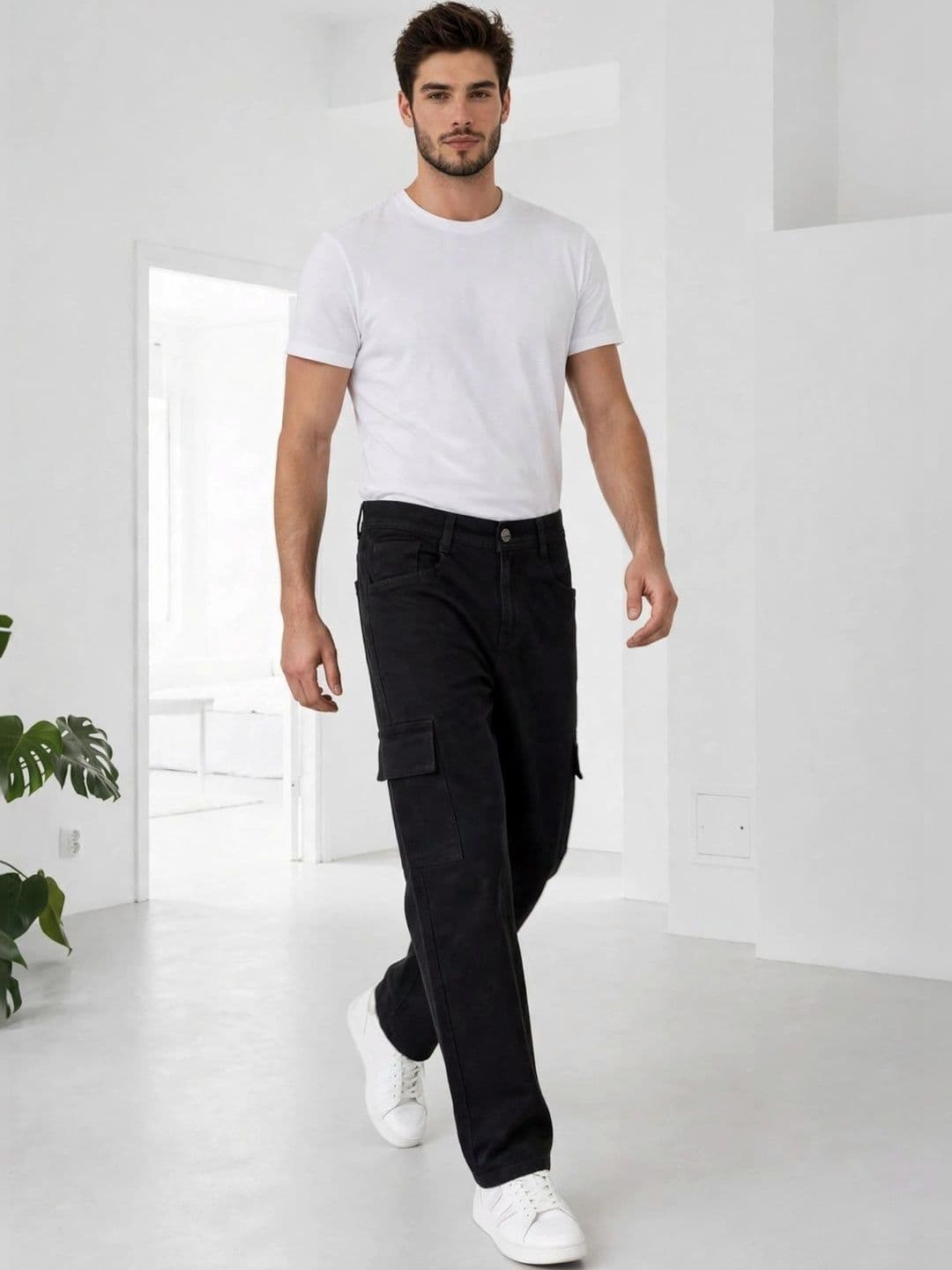 SZN Men Classic Relaxed Fit Mid-Rise Stretchable Jeans thumbnail 3