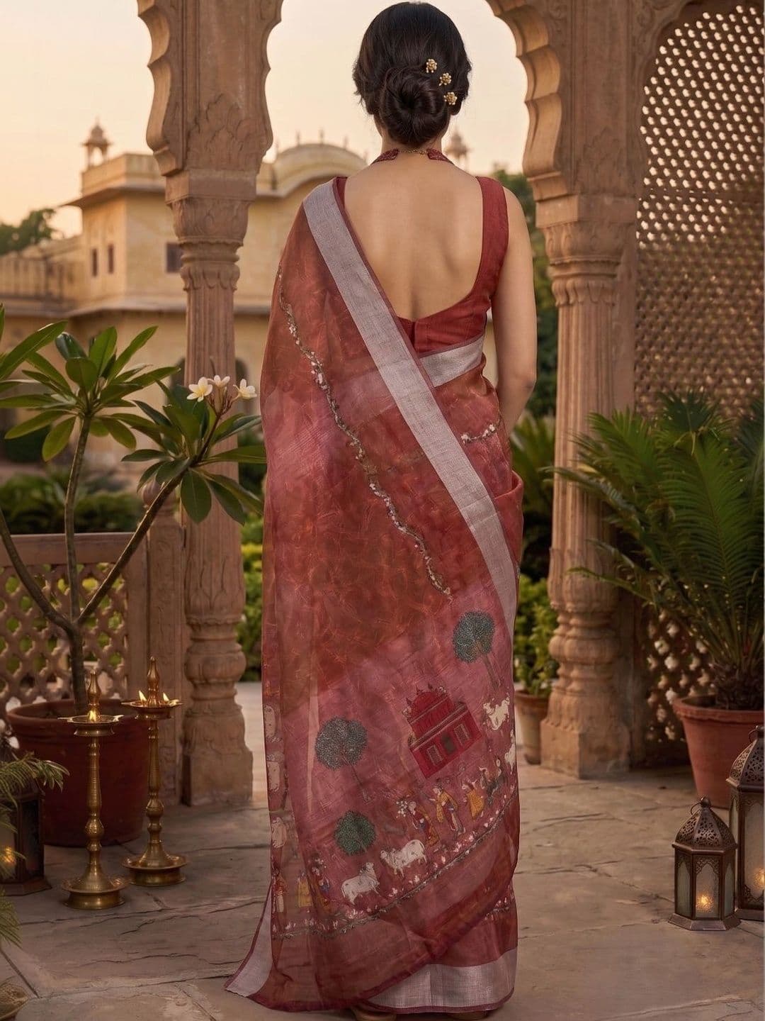 BORAD FASHION Warli Designer Chanderi Saree thumbnail 2