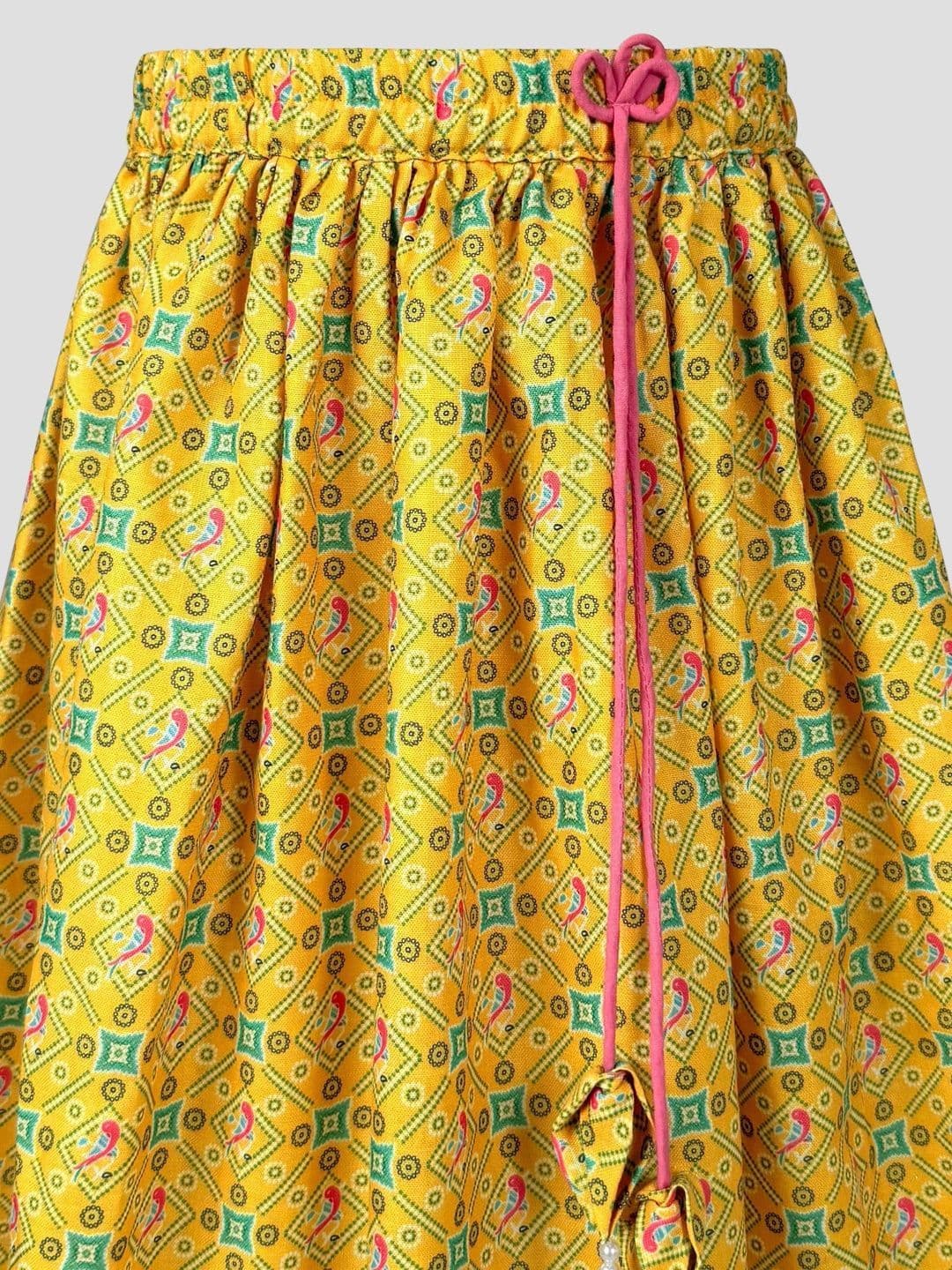 VASTRAMAY Girls Printed Thread Work Ready to Wear Lehenga & Blouse Taping thumbnail 7