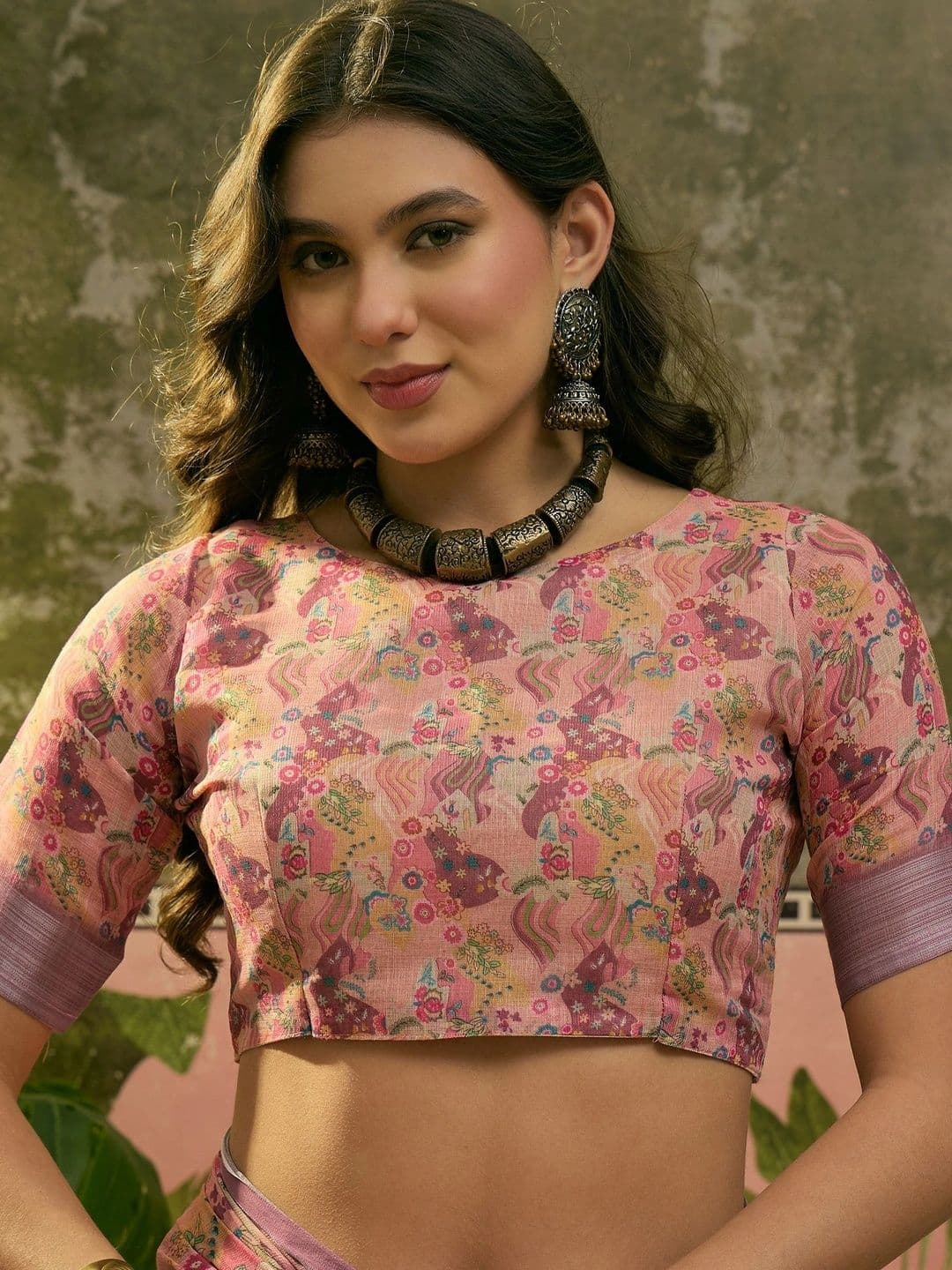 Suha Floral Saree thumbnail 2