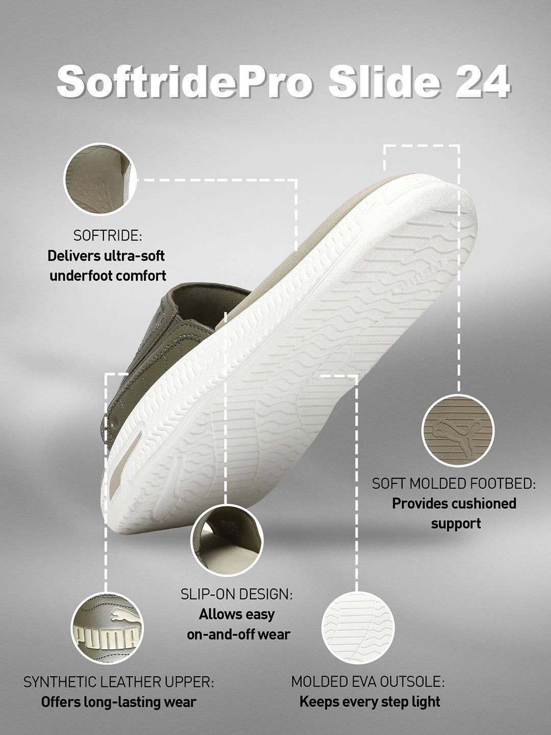 Puma Softride Pro 24 Men's Extra Cushioning Slides thumbnail 6
