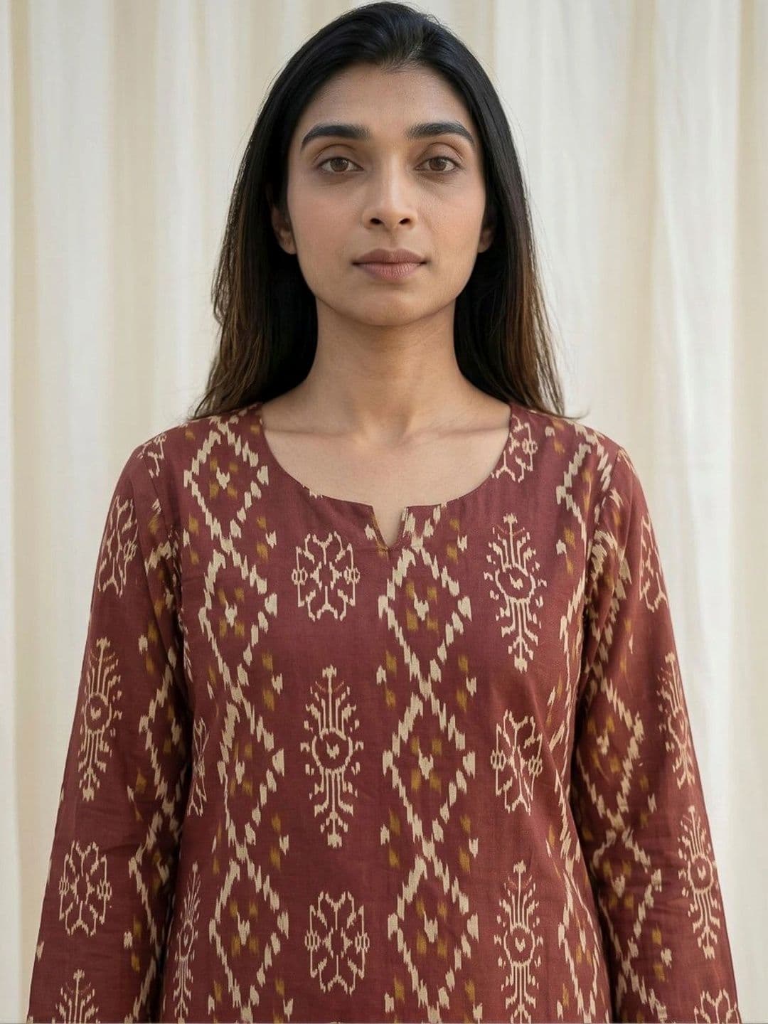 Meena Bazaar Women Ethnic Motifs Printed Regular Kurti with Trousers thumbnail 3