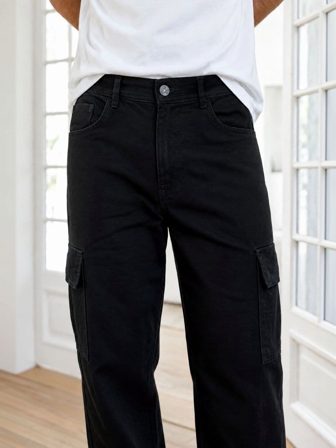 FLARING Men Classic Relaxed Fit Mid-Rise Stretchable Jeans thumbnail 5