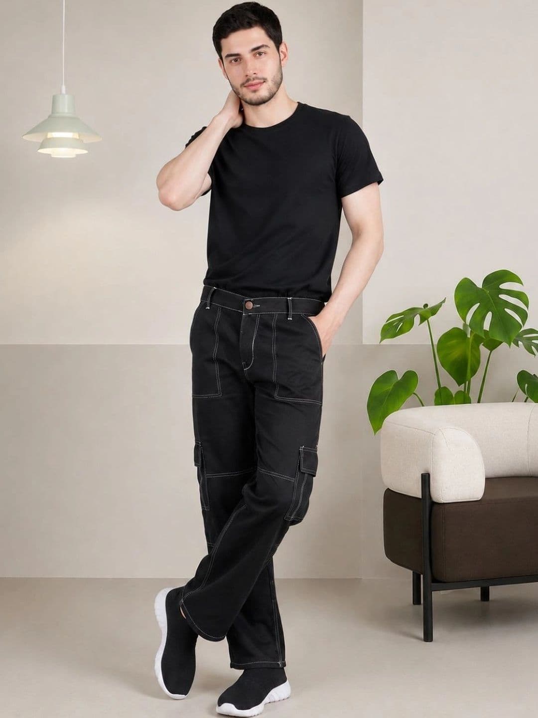 jeancherry Men Classic Regular Fit Mid-Rise Stretchable Jeans thumbnail 3